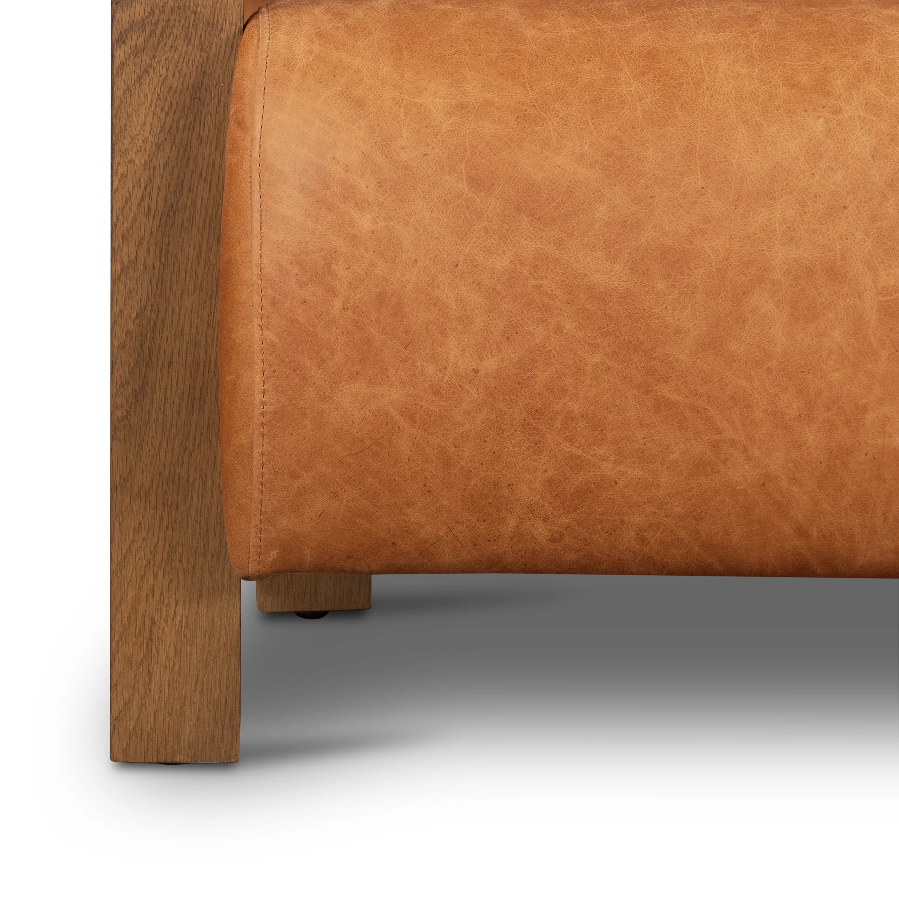 Giza Leather Lounge Chair | Cognac Tan | Single - Image 13