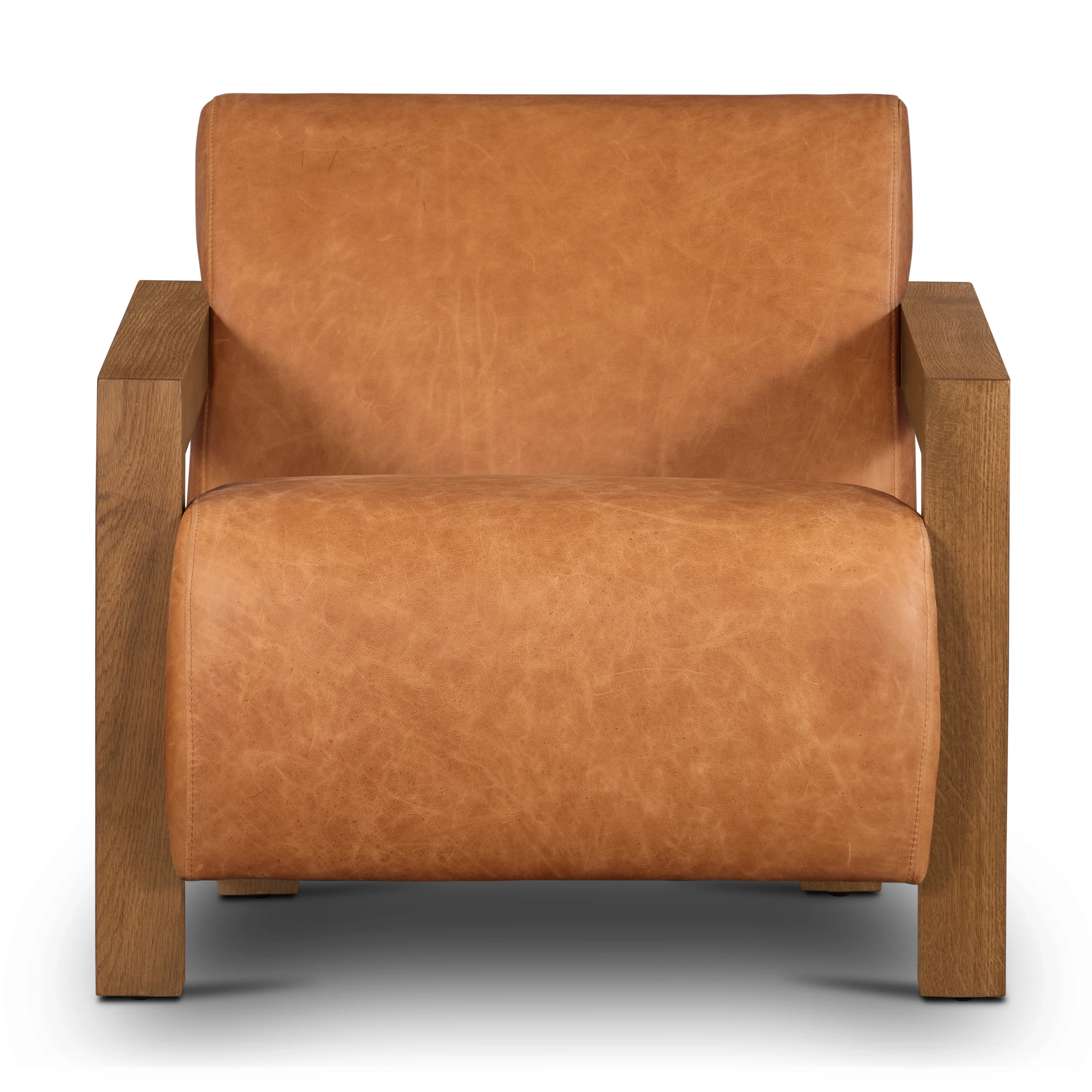 Giza Leather Lounge Chair | Cognac Tan | Single - Image 3