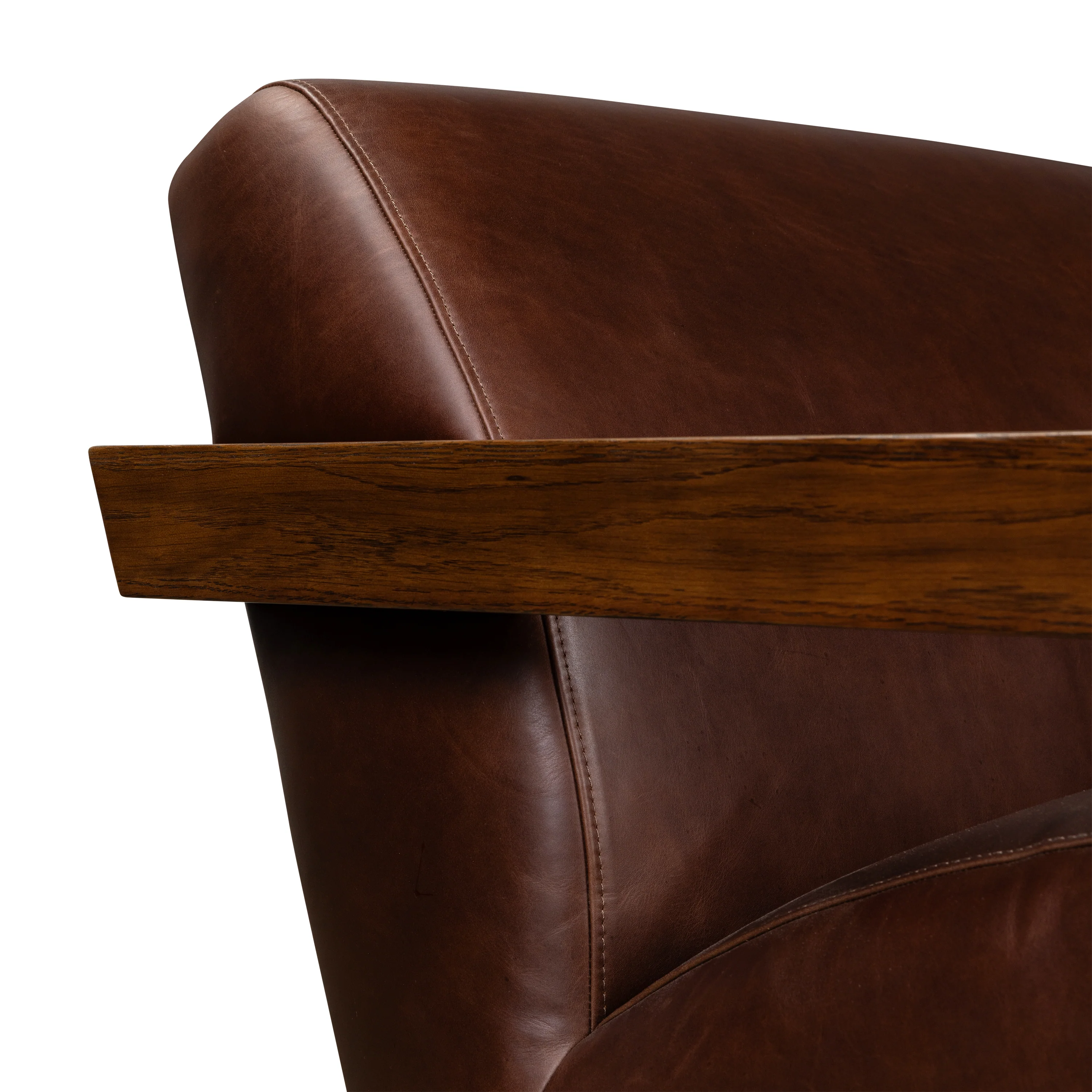 Giza Leather Lounge Chair | Oscuro Brown | Set of 2 - Image 12