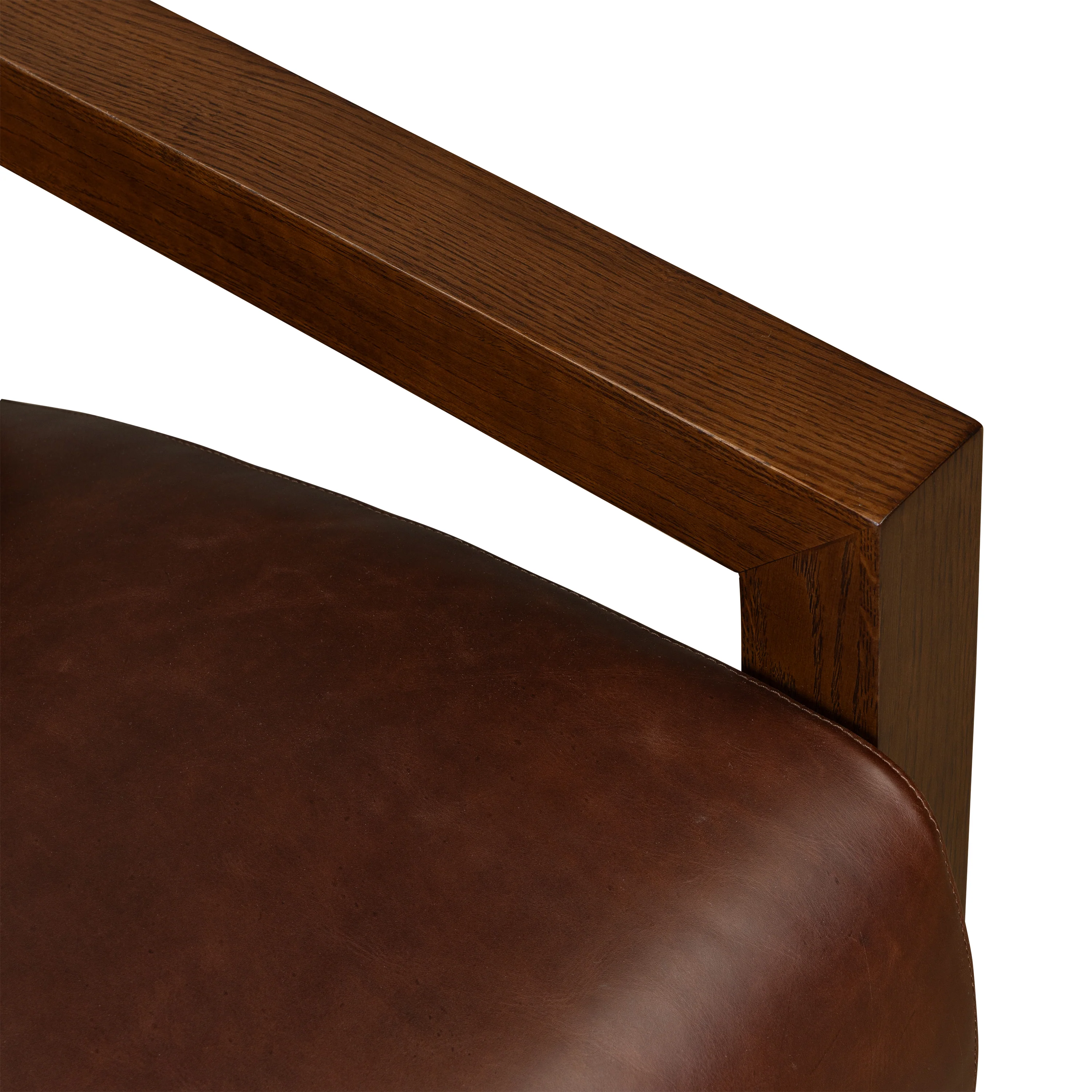 Giza Leather Lounge Chair | Oscuro Brown | Single - Image 11