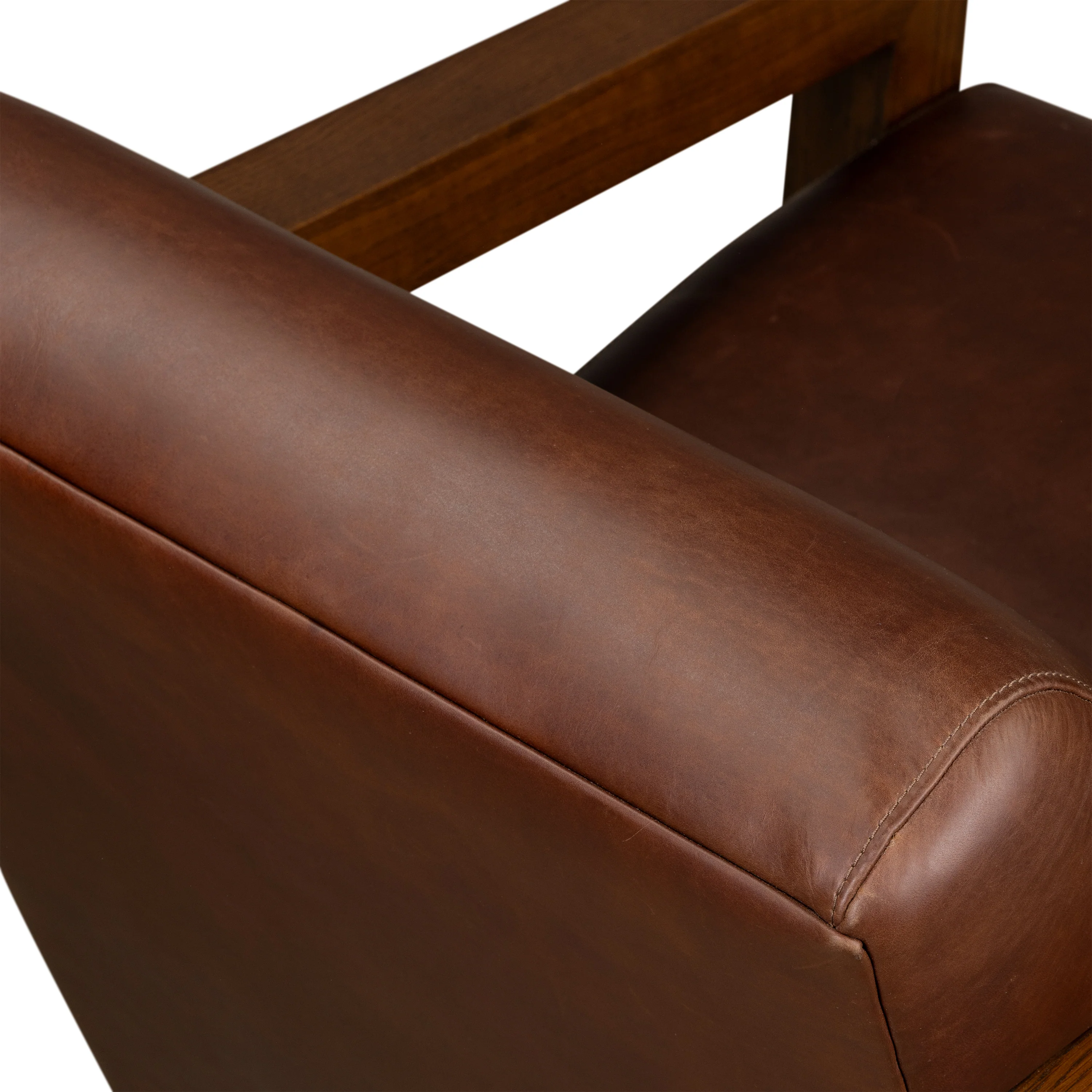 Giza Leather Lounge Chair | Oscuro Brown | Single - Image 12