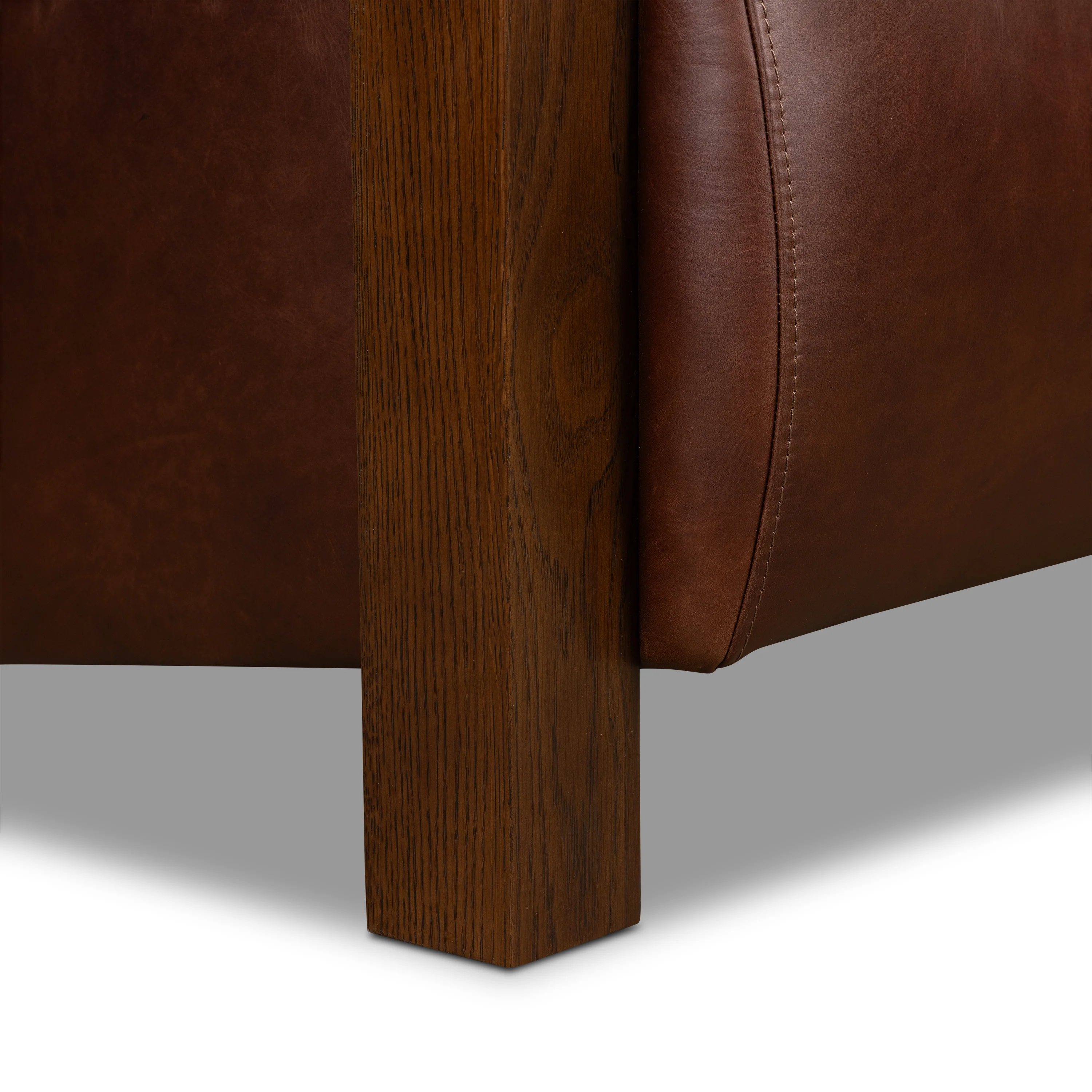 Giza Leather Lounge Chair | Oscuro Brown | Single - Image 14