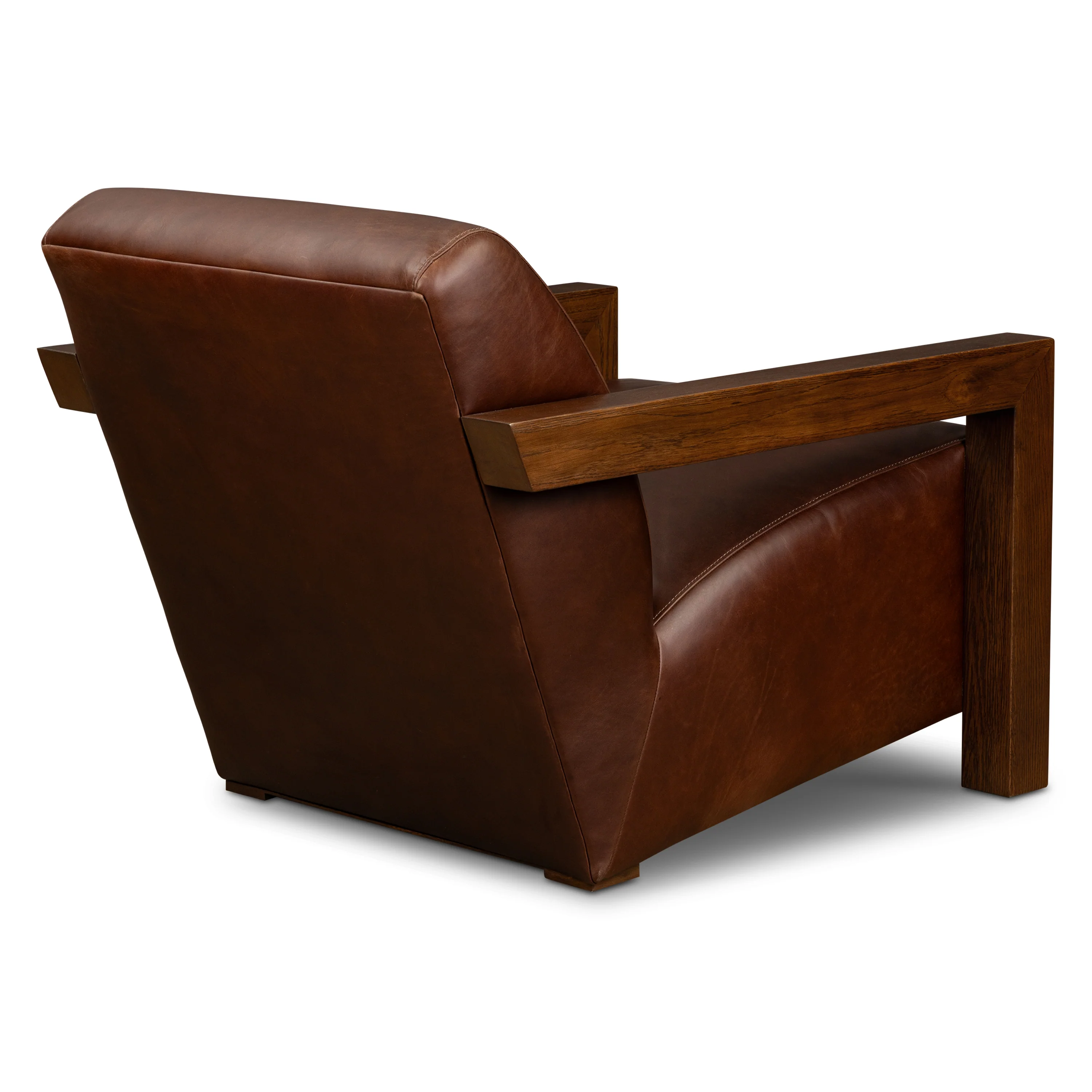 Giza Leather Lounge Chair | Oscuro Brown | Single - Image 5