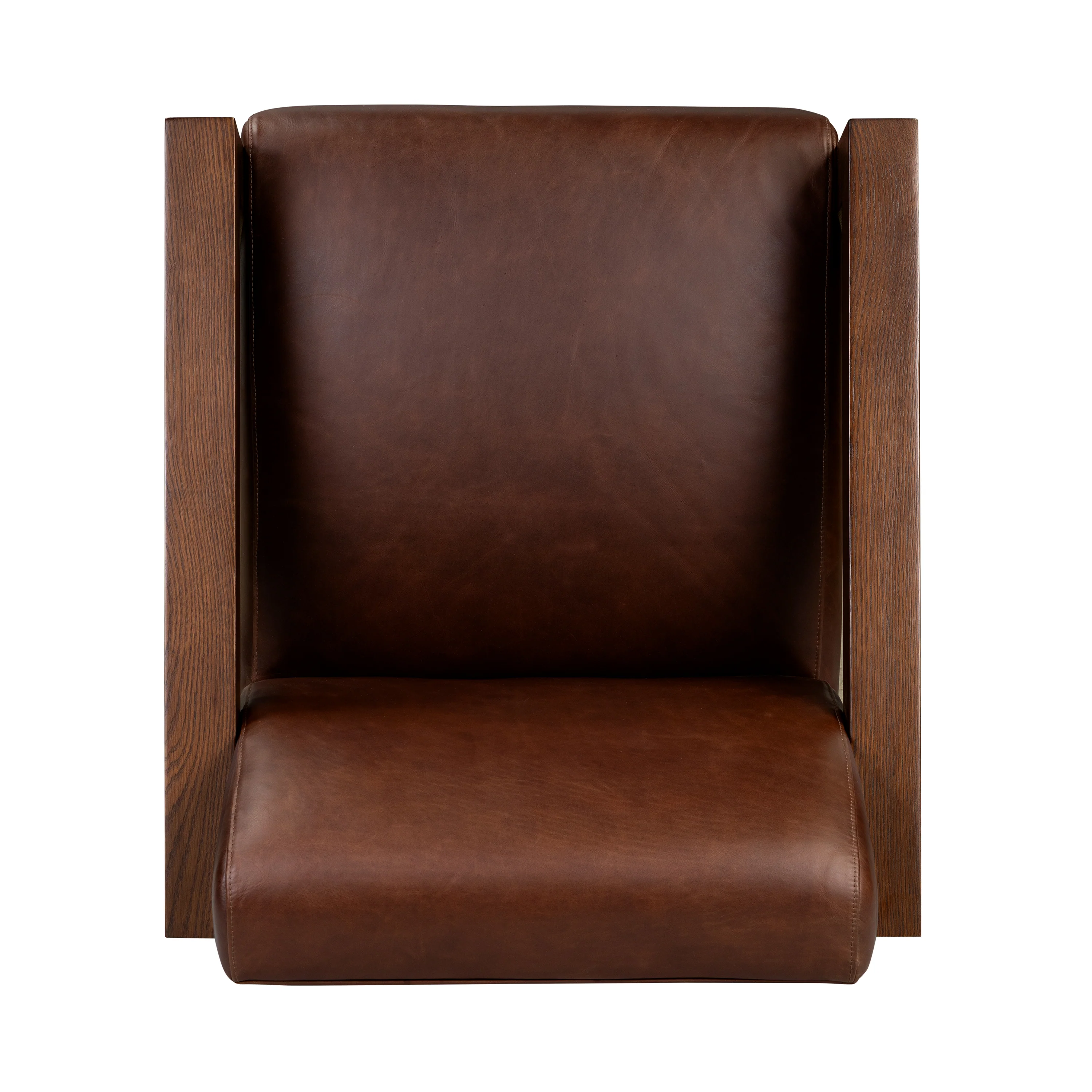 Giza Leather Lounge Chair | Oscuro Brown | Single - Image 7