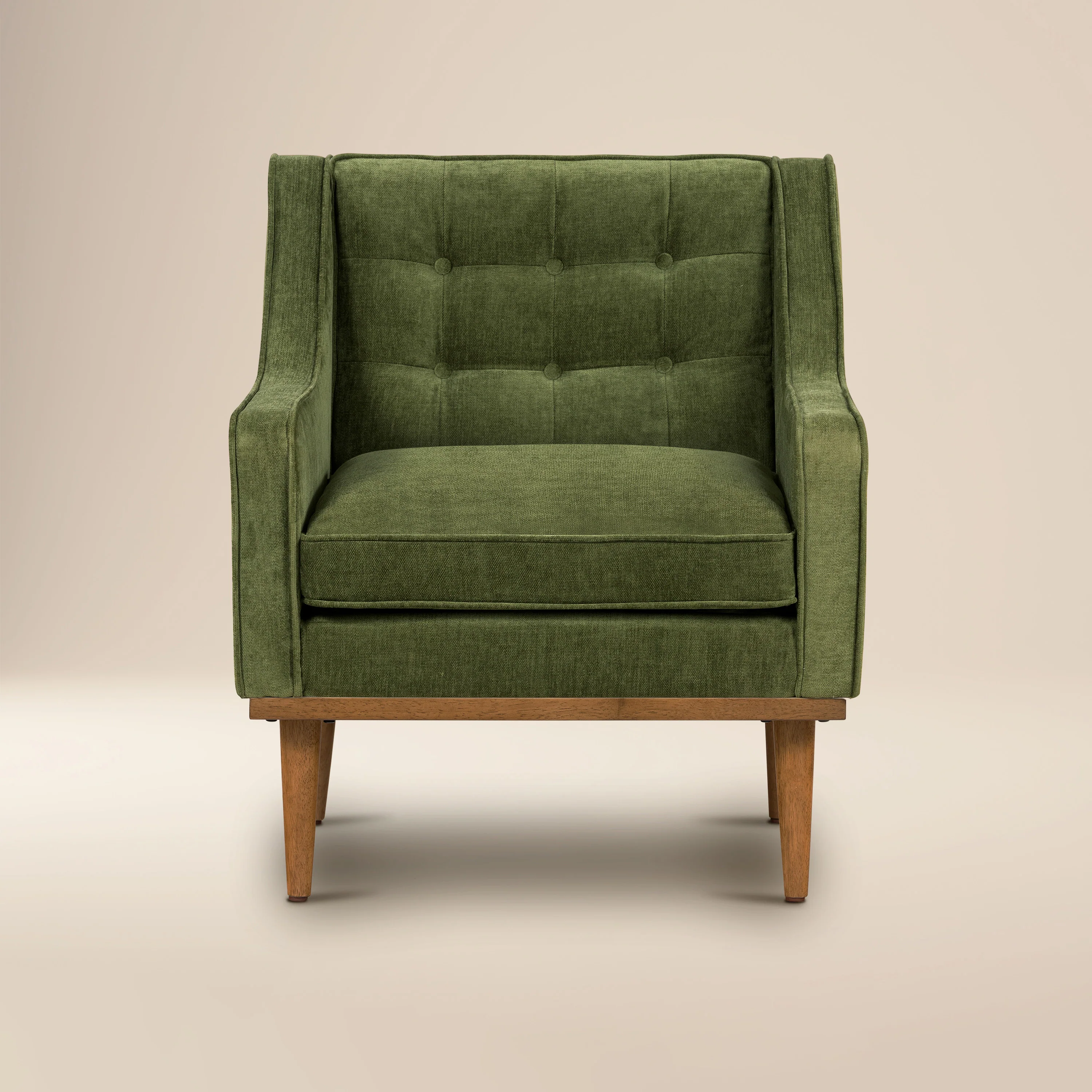 Gus Fabric Lounge Chair | Distressed Green Velvet