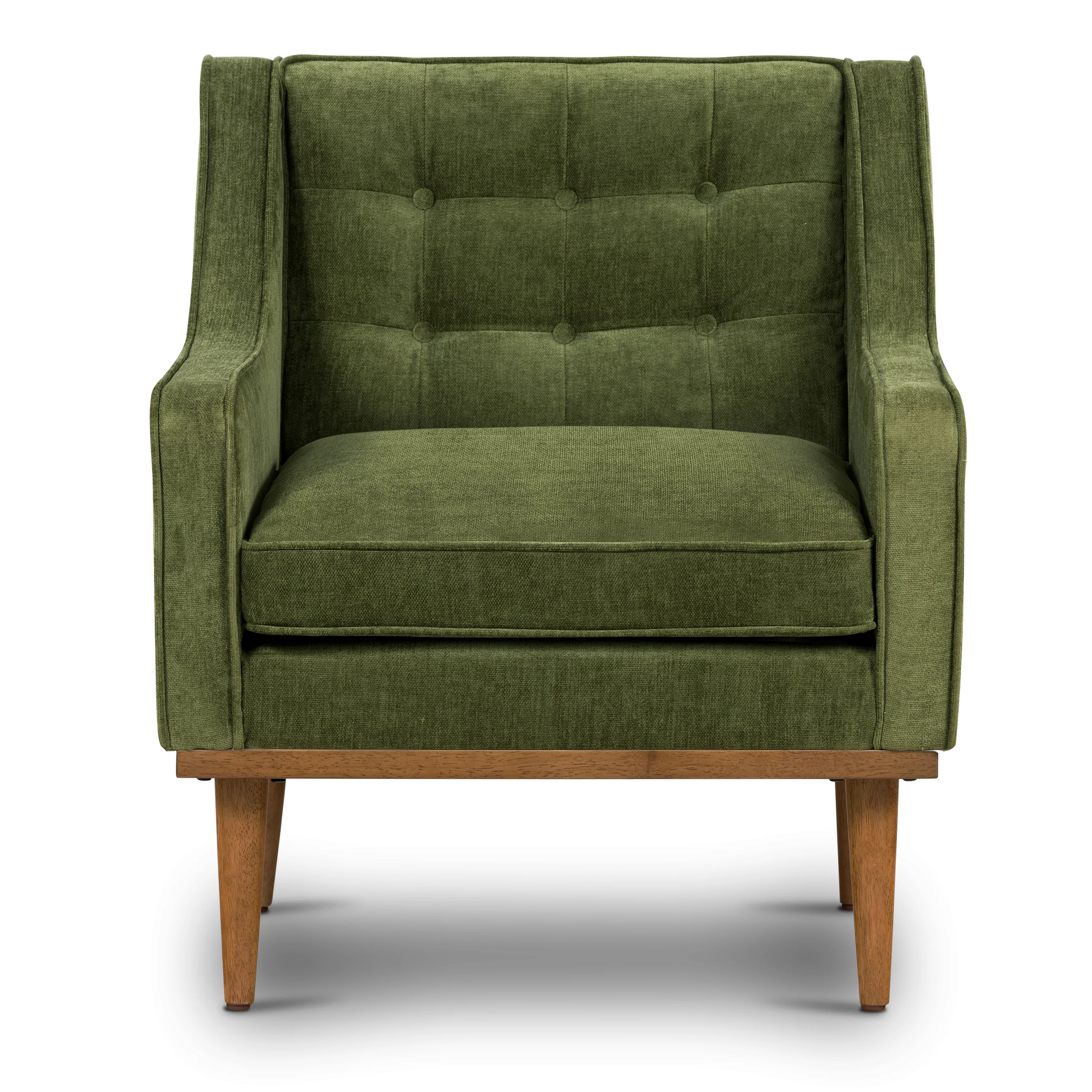 Gus Fabric Lounge Chair | Distressed Green Velvet - Image 3