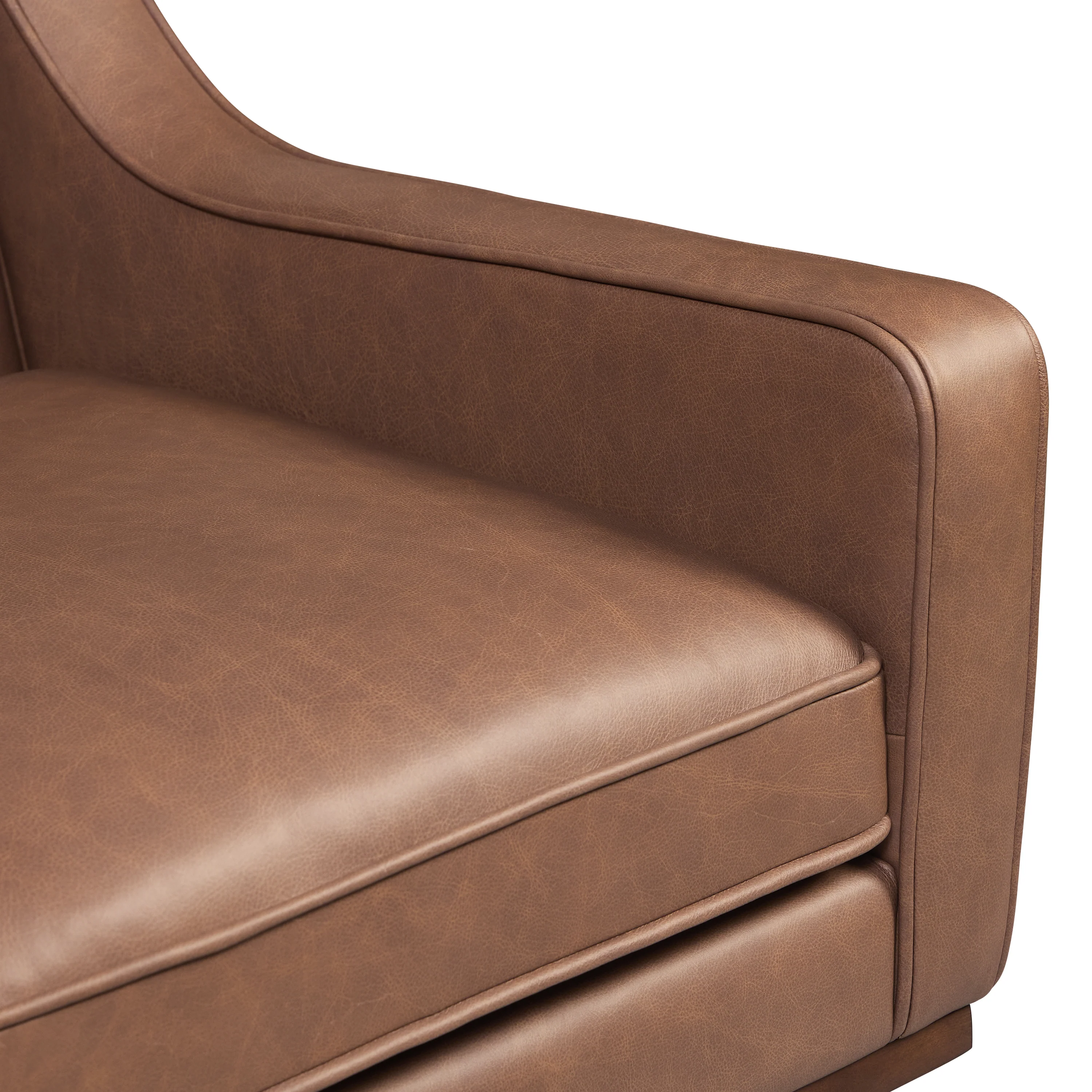Gus Leather Lounge Chair | Caramel Brown - Image 10