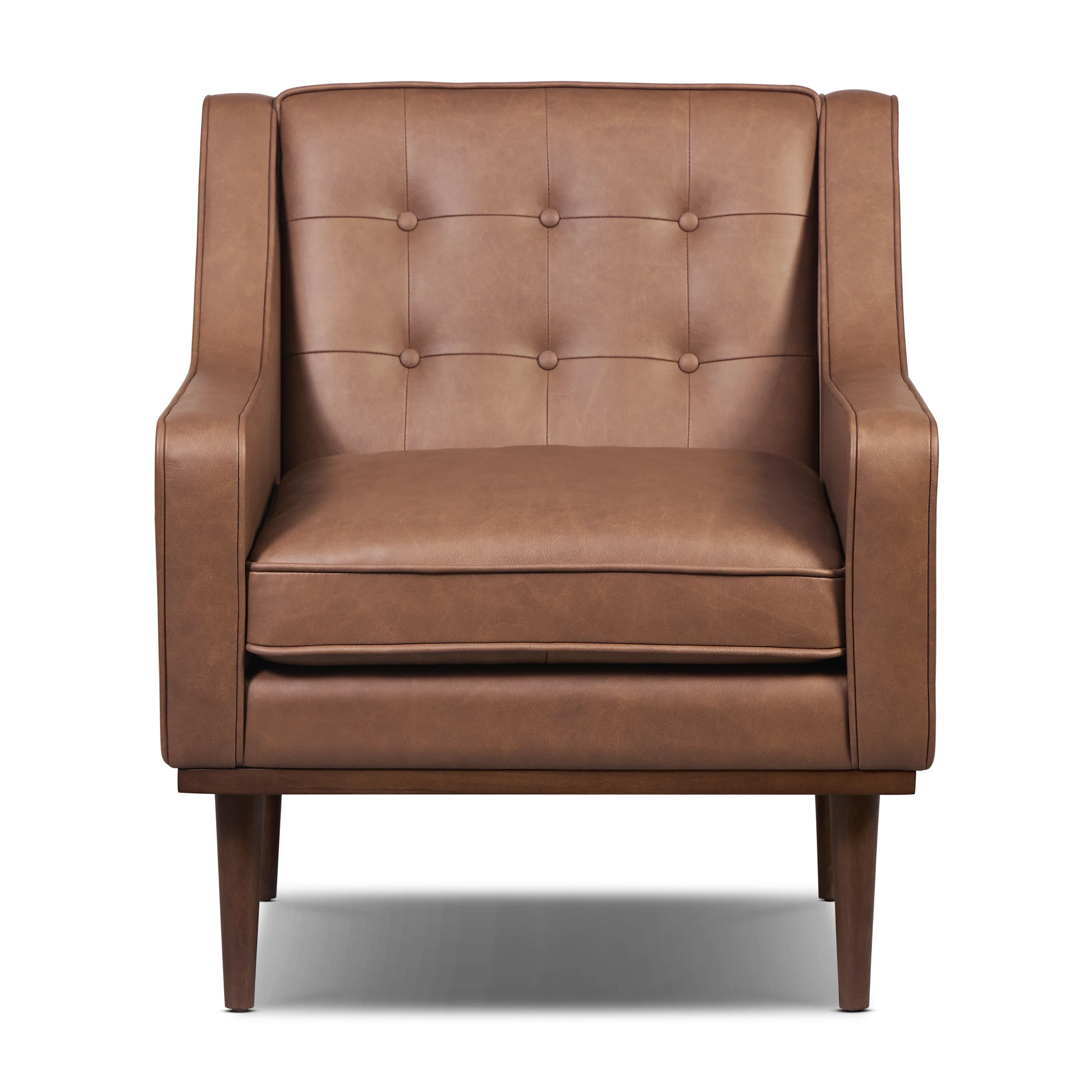 Gus Leather Lounge Chair | Caramel Brown - Image 3