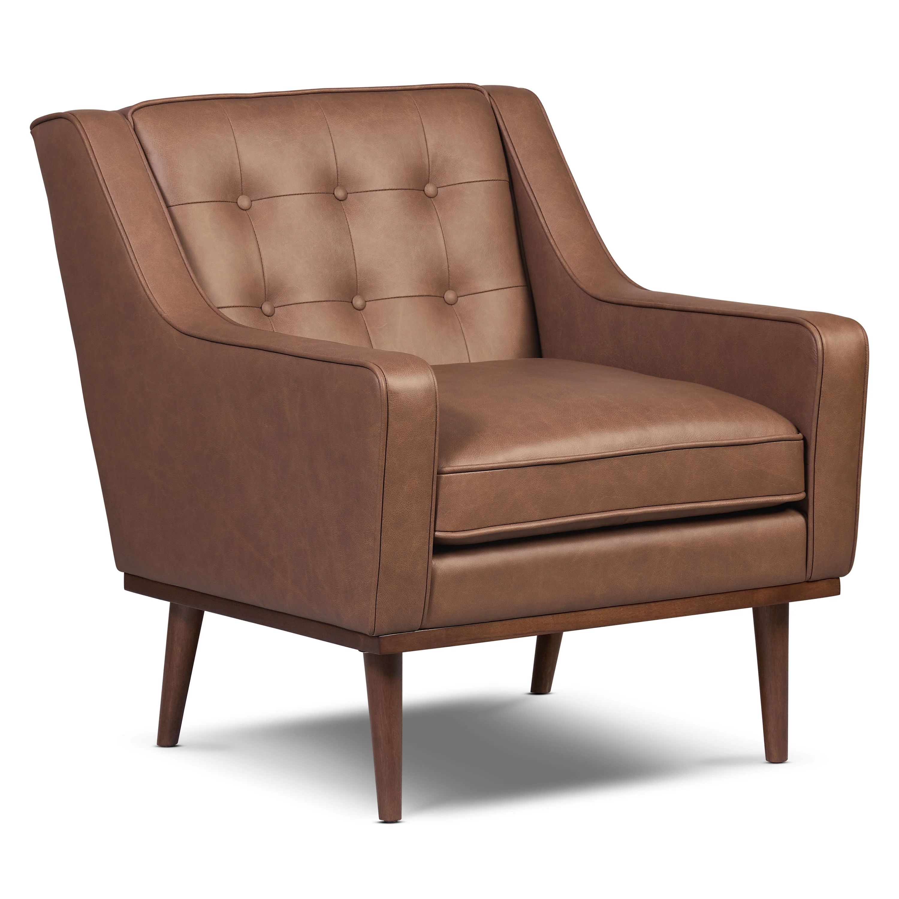 Gus Leather Lounge Chair | Caramel Brown - Image 4