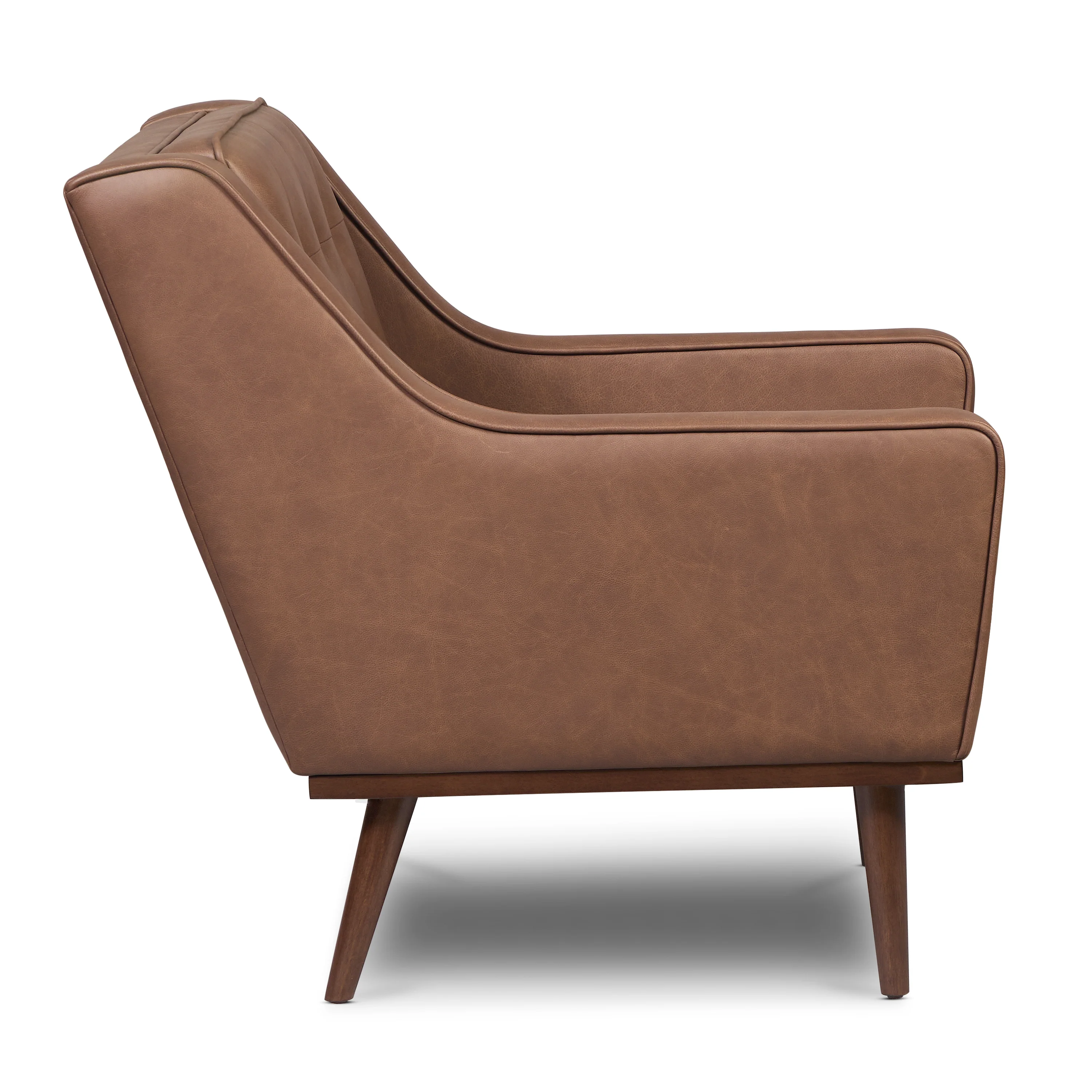 Gus Leather Lounge Chair | Caramel Brown - Image 5
