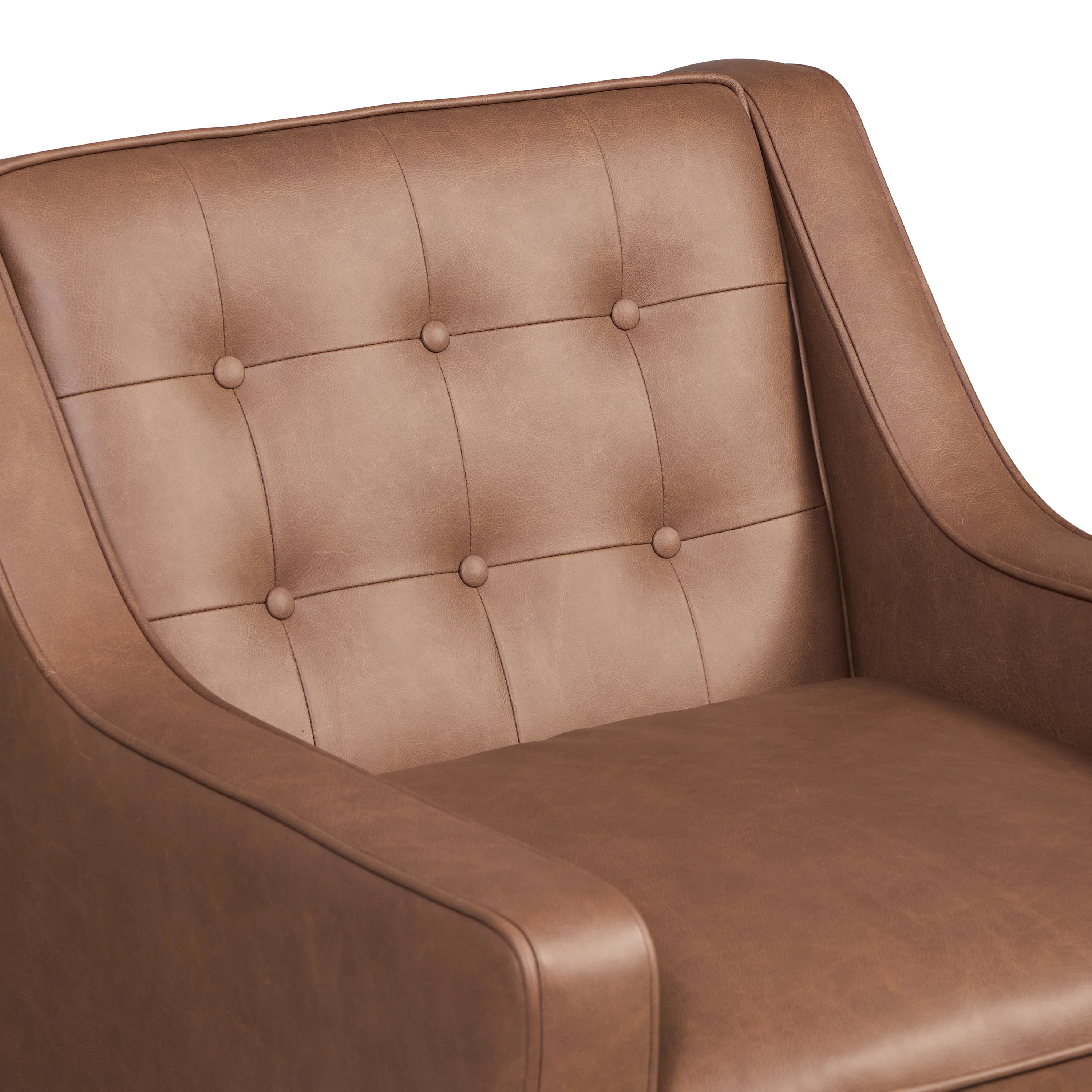 Gus Leather Lounge Chair | Caramel Brown - Image 9
