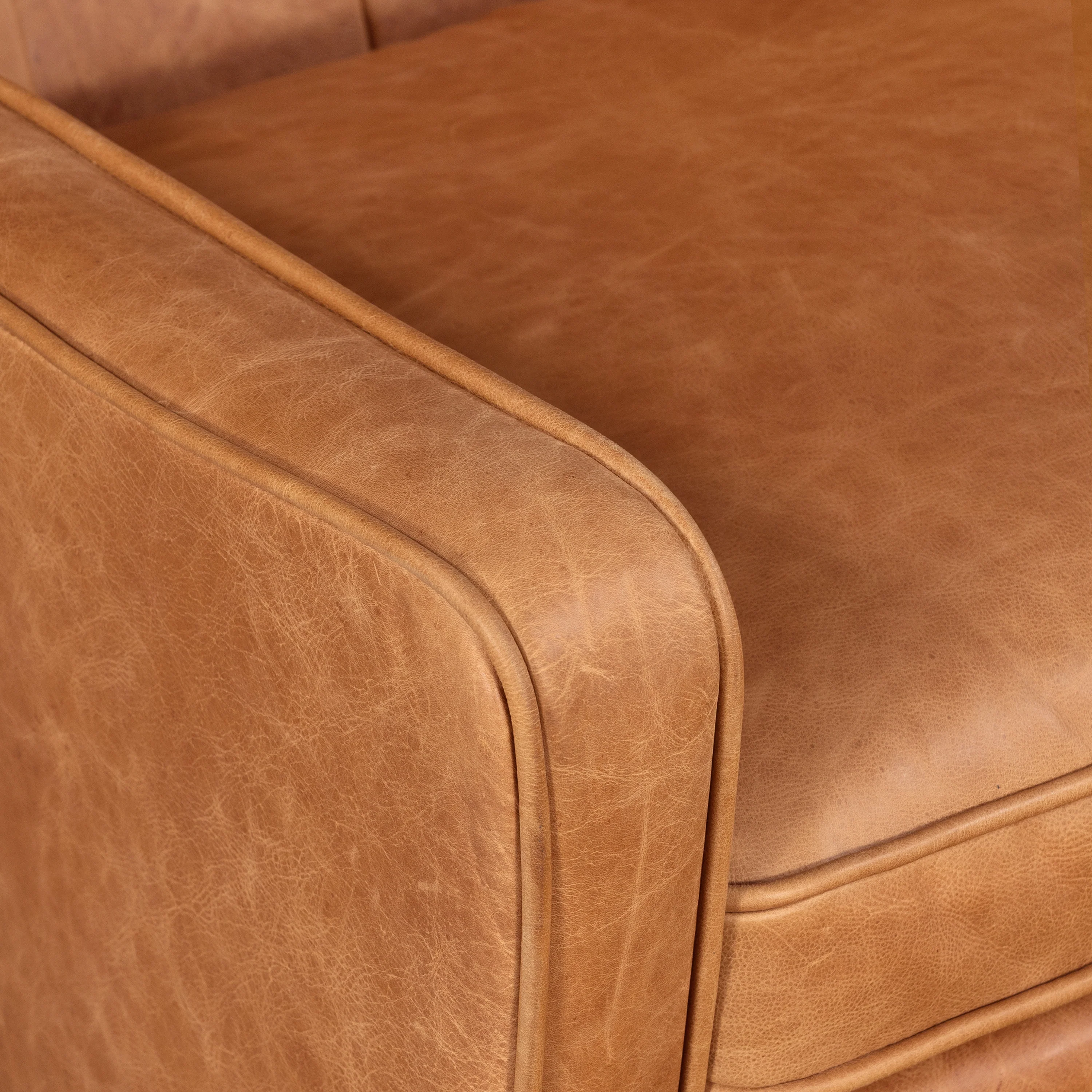 Gus Leather Lounge Chair | Cognac Tan - Image 10