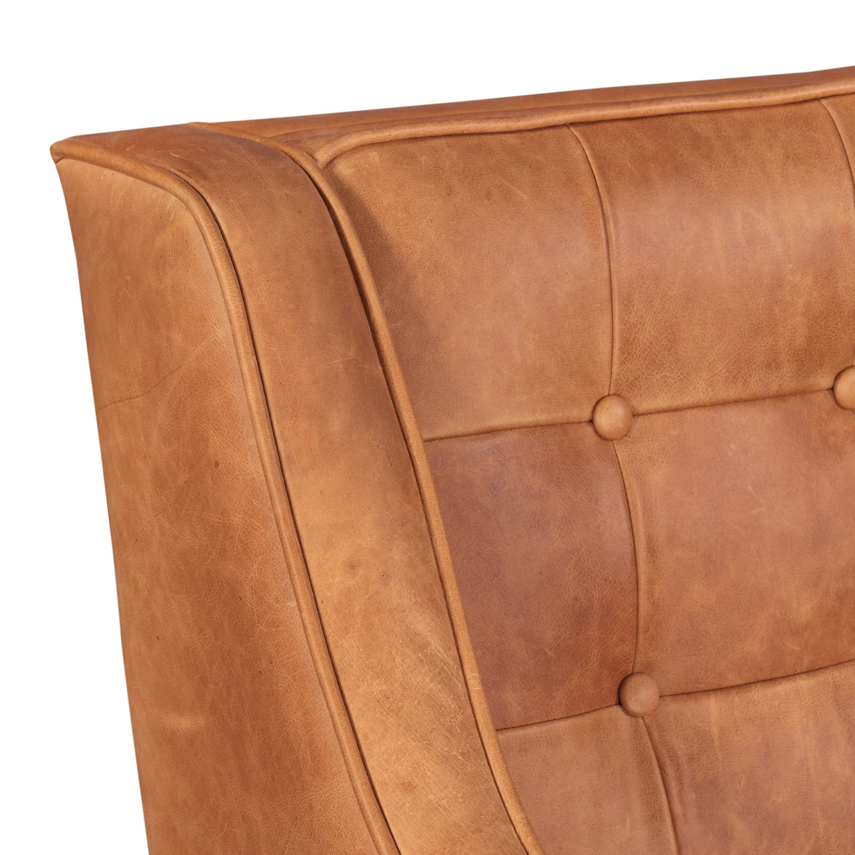 Gus Leather Lounge Chair | Cognac Tan - Image 11