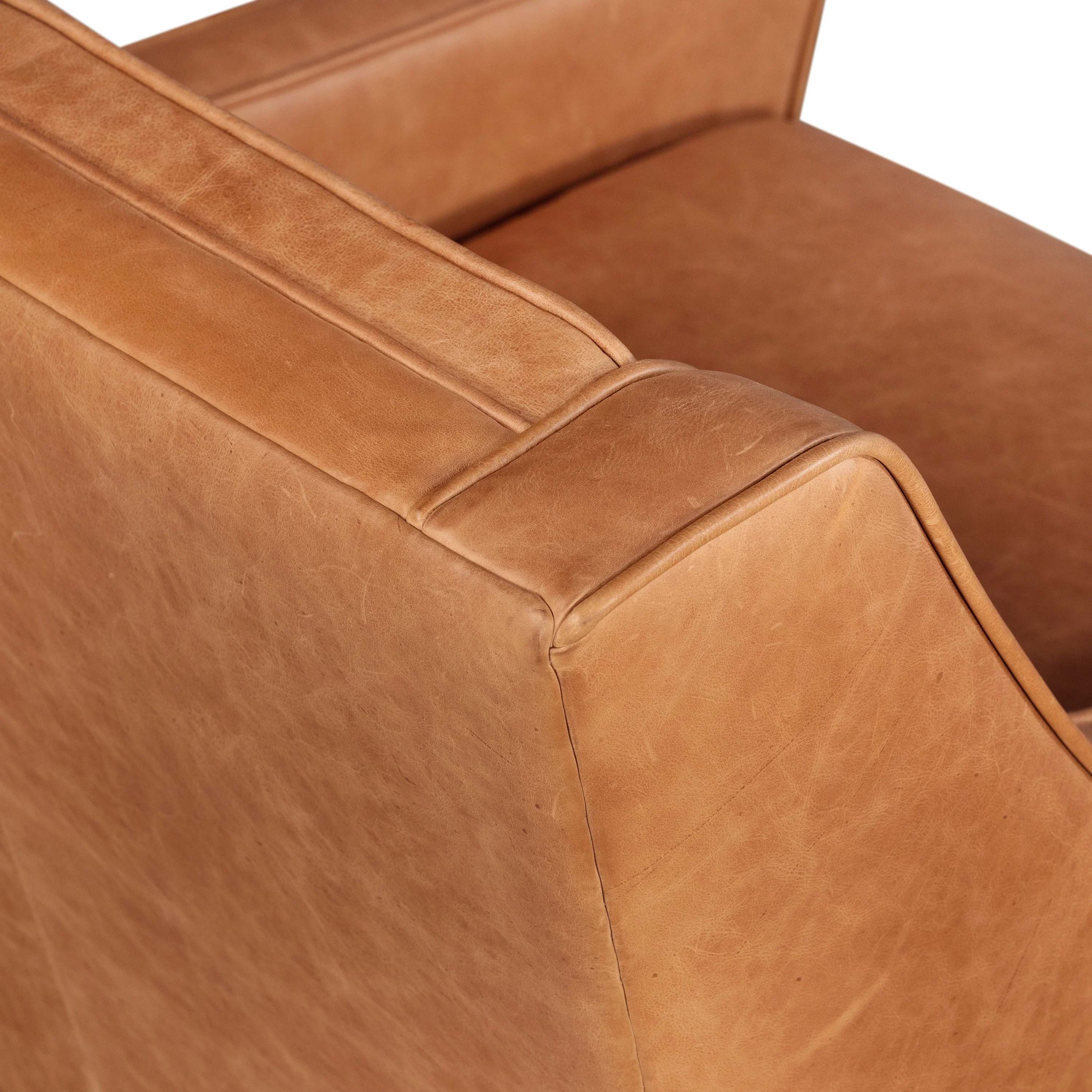 Gus Leather Lounge Chair | Cognac Tan - Image 12