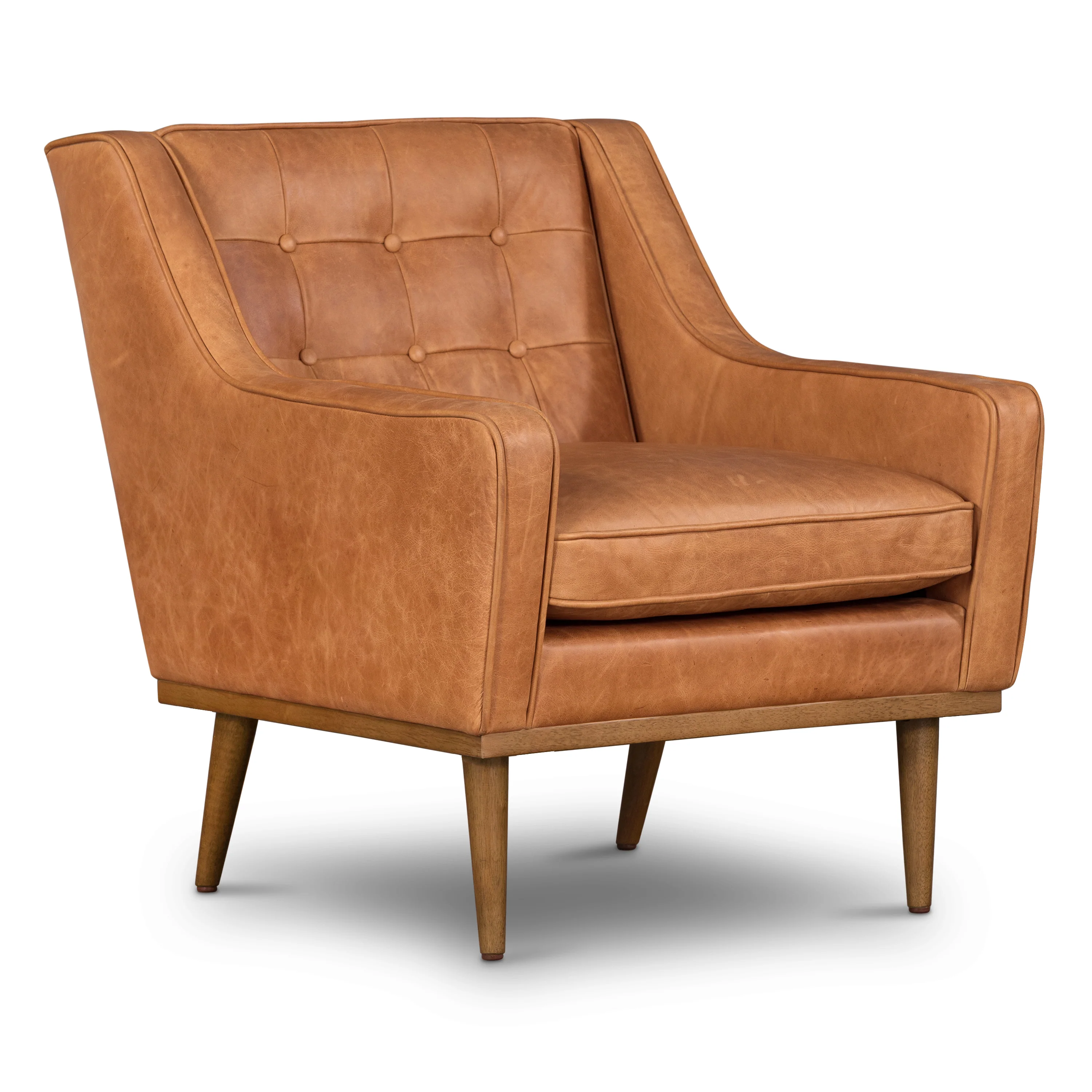 Gus Leather Lounge Chair | Cognac Tan - Image 6