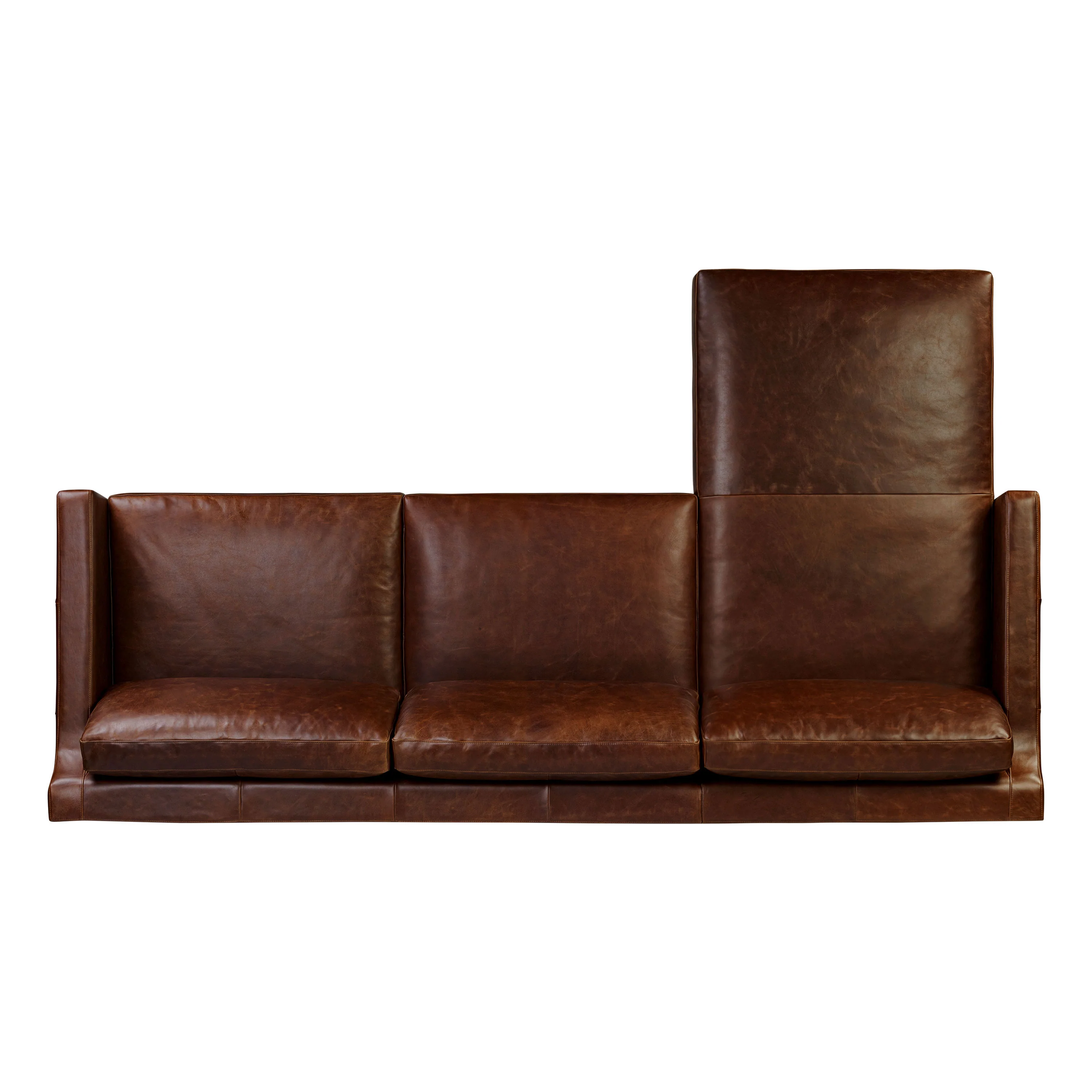 Harper 113.5" Leather Left-facing Pull-Out Sleeper Sectional Sofa | Oscuro Brown - Image 10