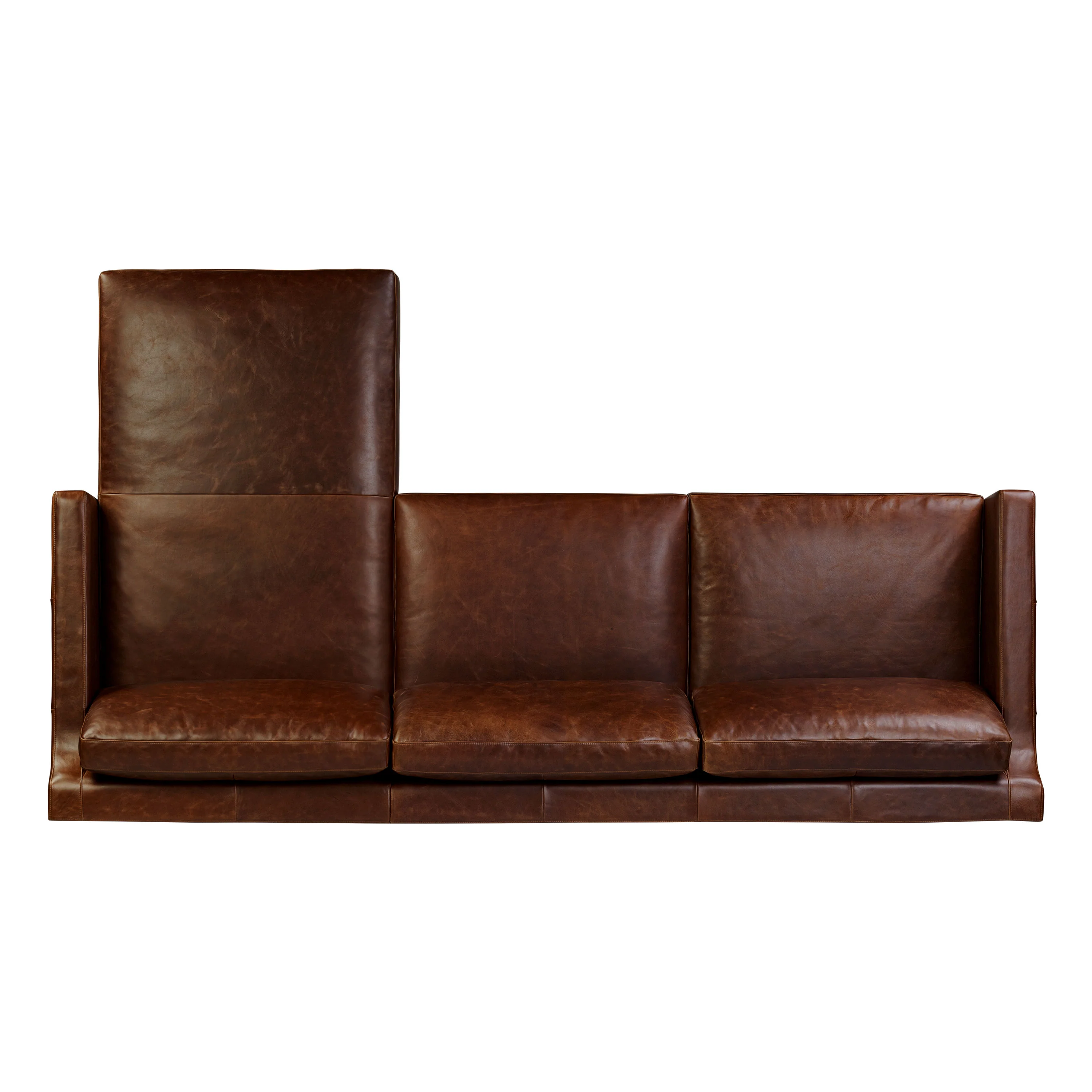 Harper 113.5" Leather Right-Facing Pull-Out Sleeper Sectional Sofa | Oscuro Brown - Image 10