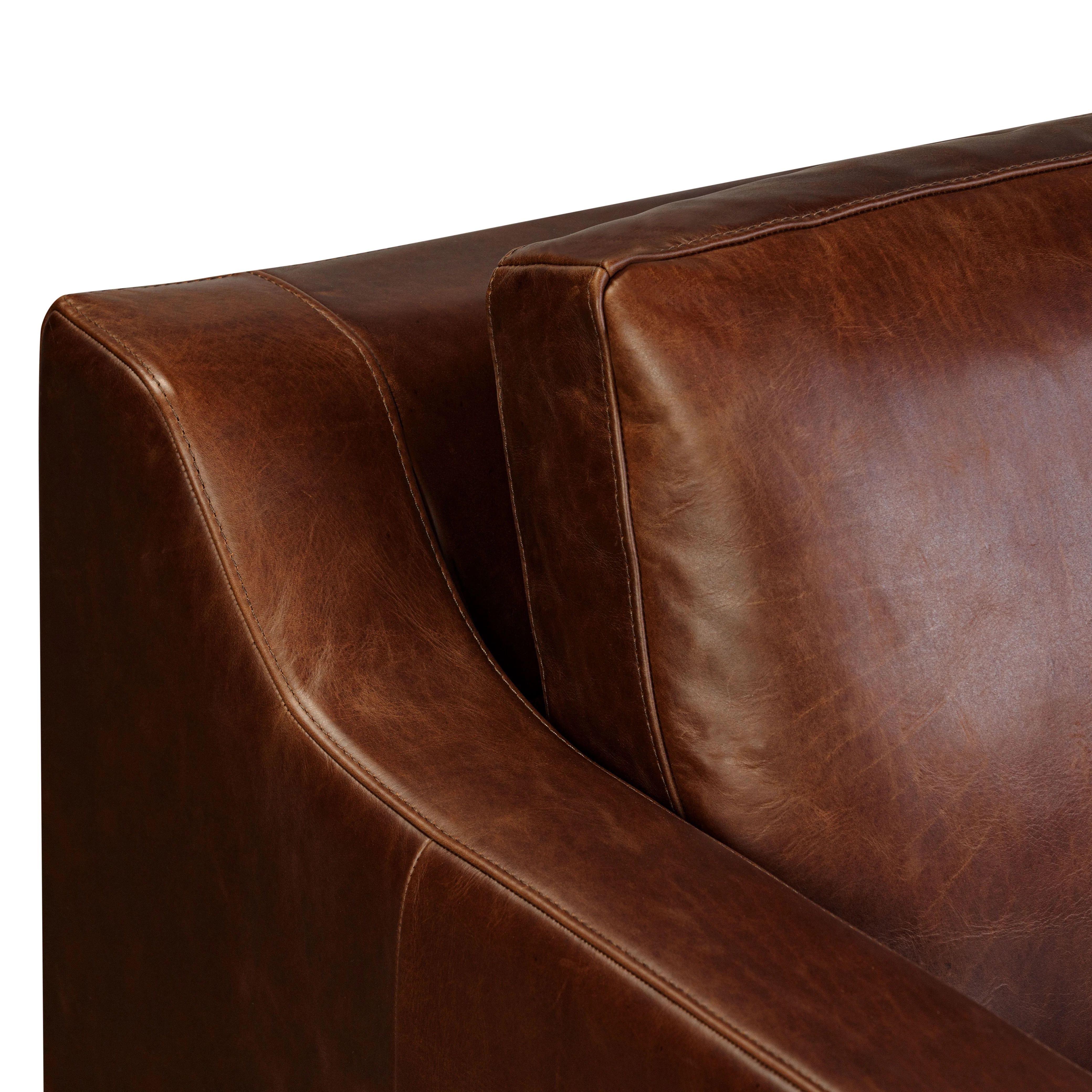 Harper 113.5" Leather Right-Facing Pull-Out Sleeper Sectional Sofa | Oscuro Brown - Image 12