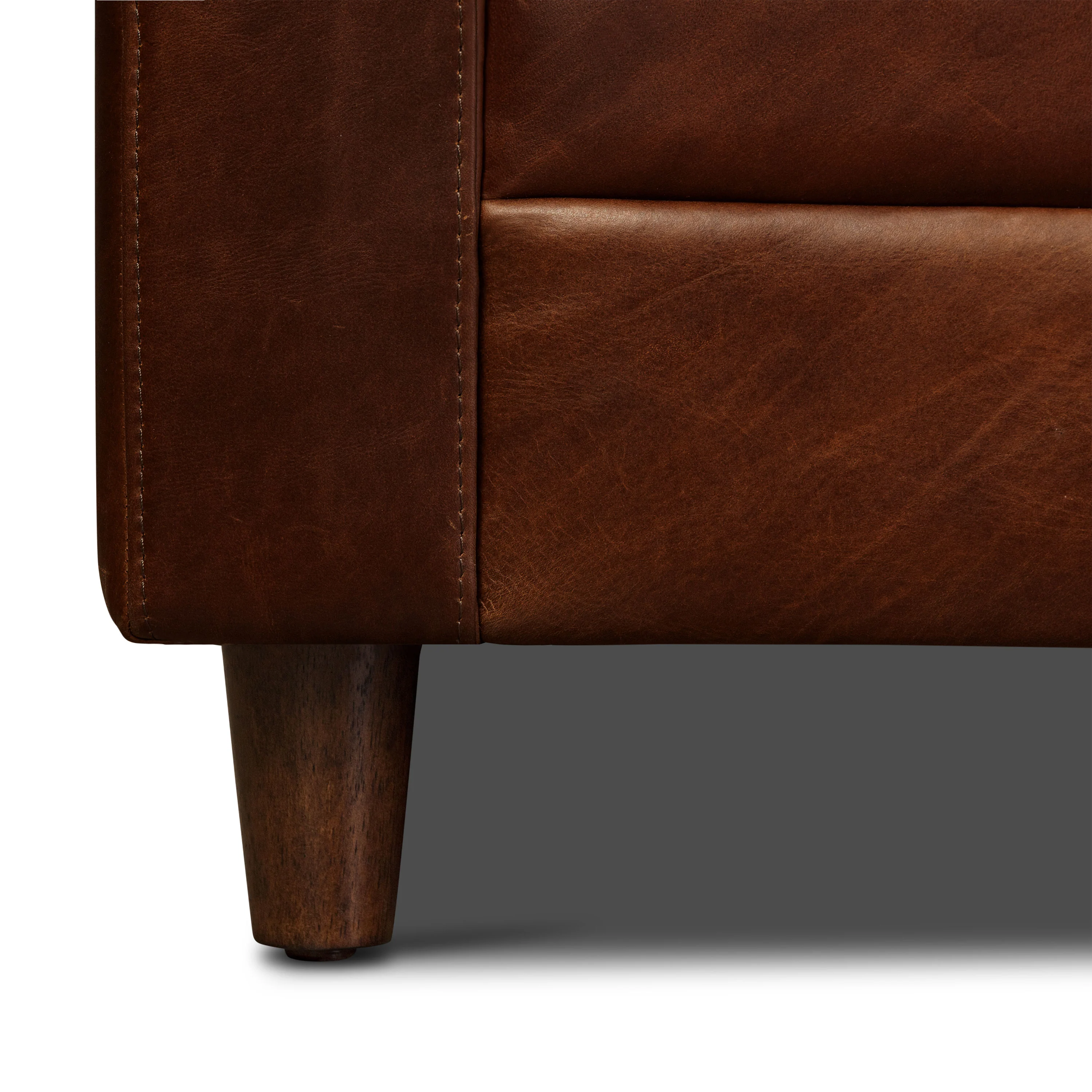 Harper 113.5" Leather Right-Facing Pull-Out Sleeper Sectional Sofa | Oscuro Brown - Image 15
