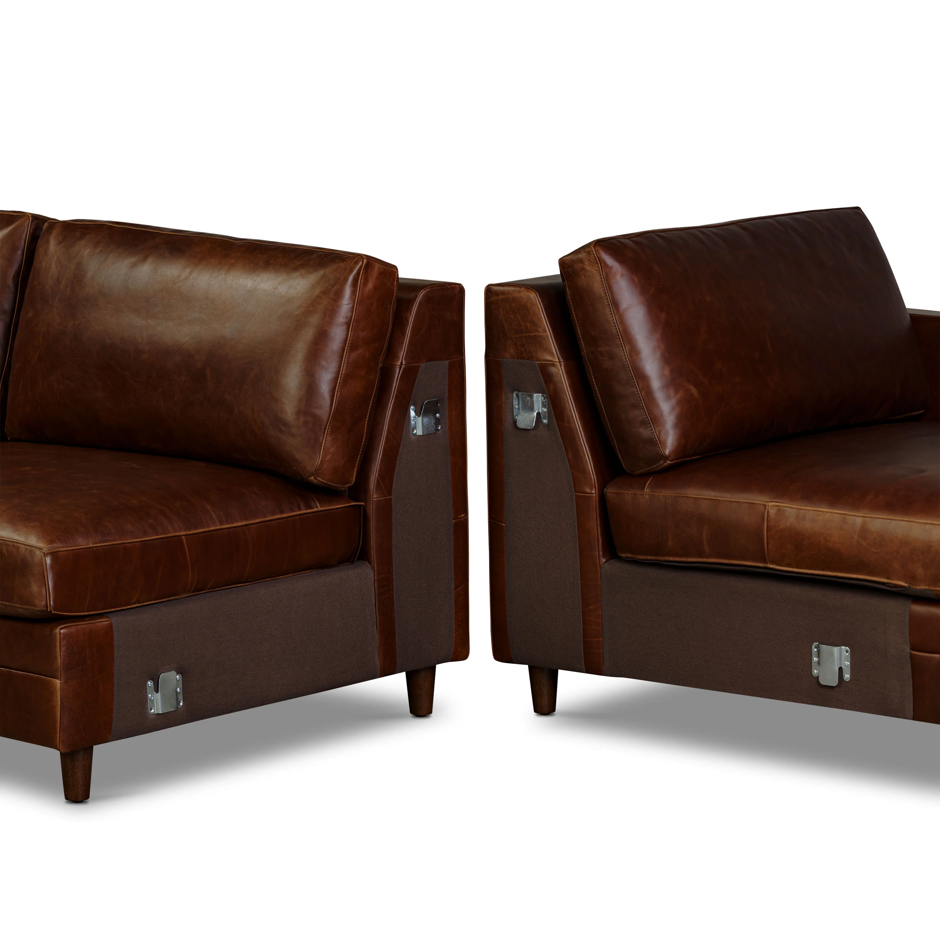 Harper 113.5" Leather Right-Facing Pull-Out Sleeper Sectional Sofa | Oscuro Brown - Image 16