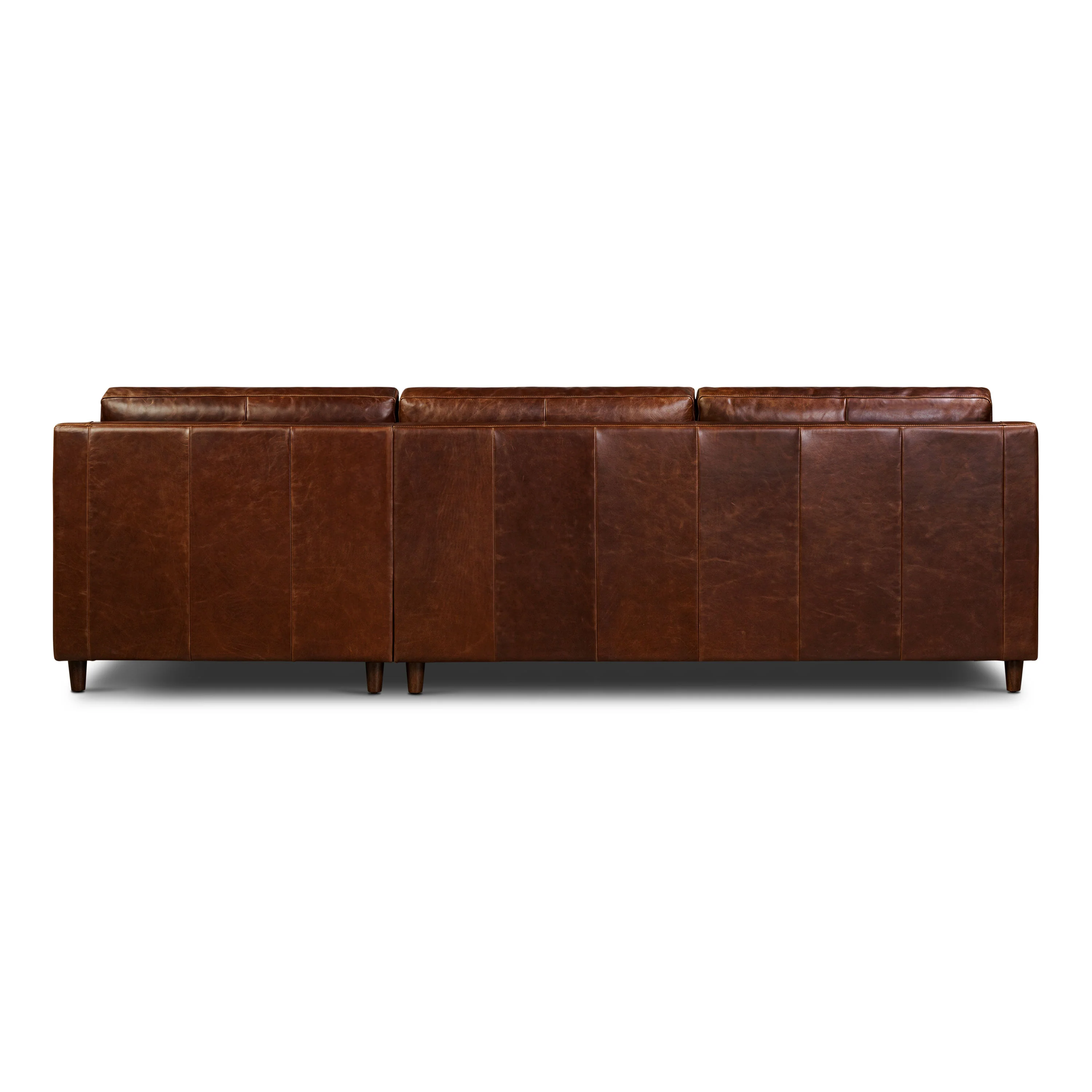 Harper 113.5" Leather Right-Facing Pull-Out Sleeper Sectional Sofa | Oscuro Brown - Image 9