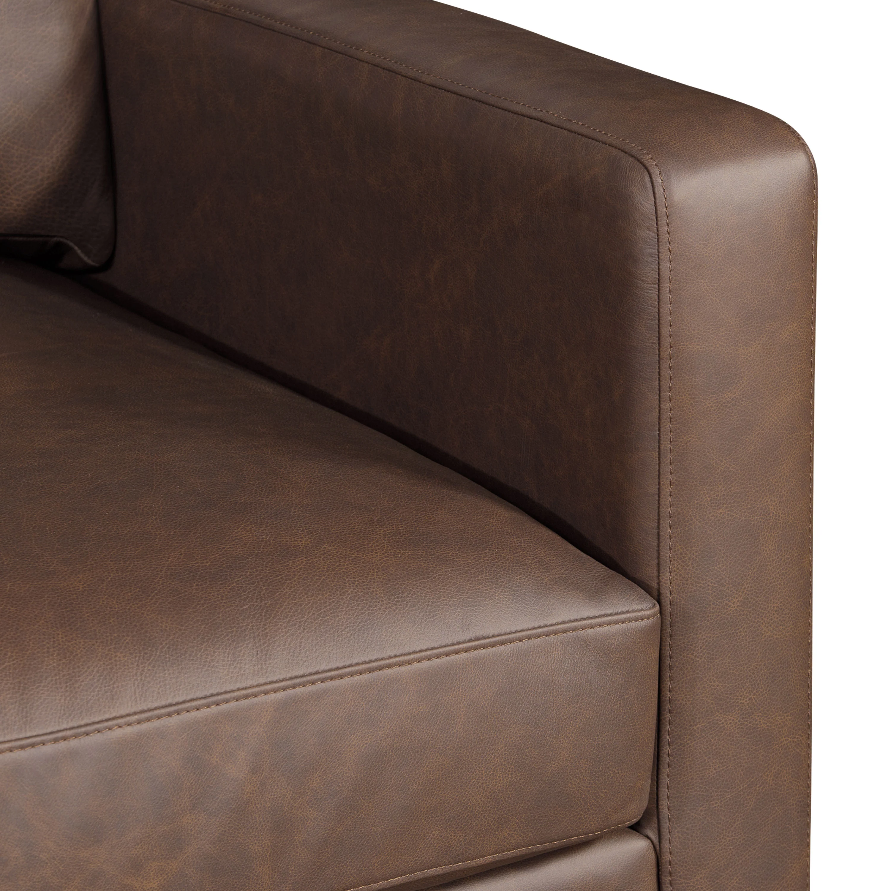 Harper Leather Pull-Out Convertible Sleeper Sofa (82") | Bridle Brown - Image 11
