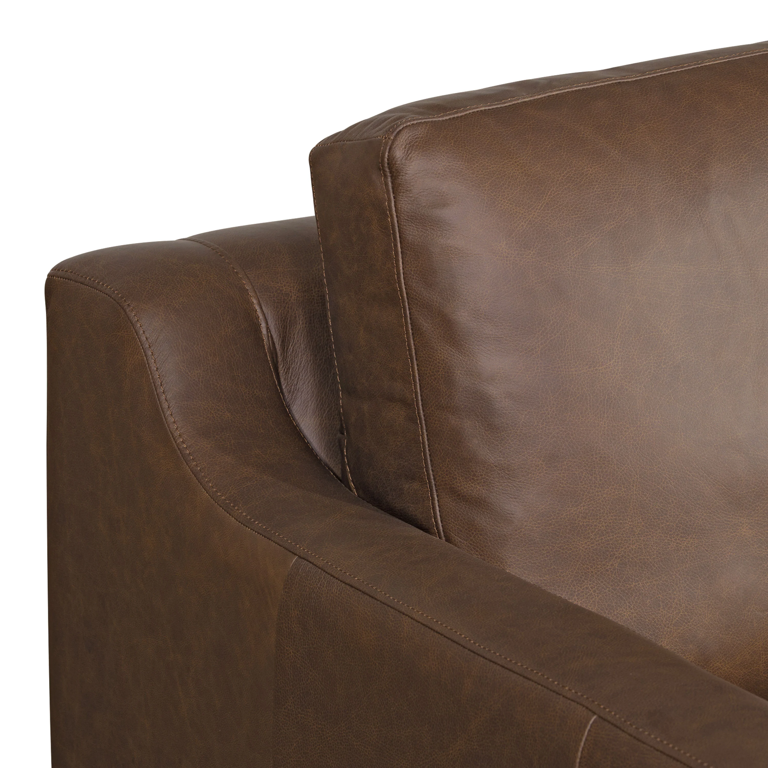 Harper Leather Pull-Out Convertible Sleeper Sofa (82") | Bridle Brown - Image 13
