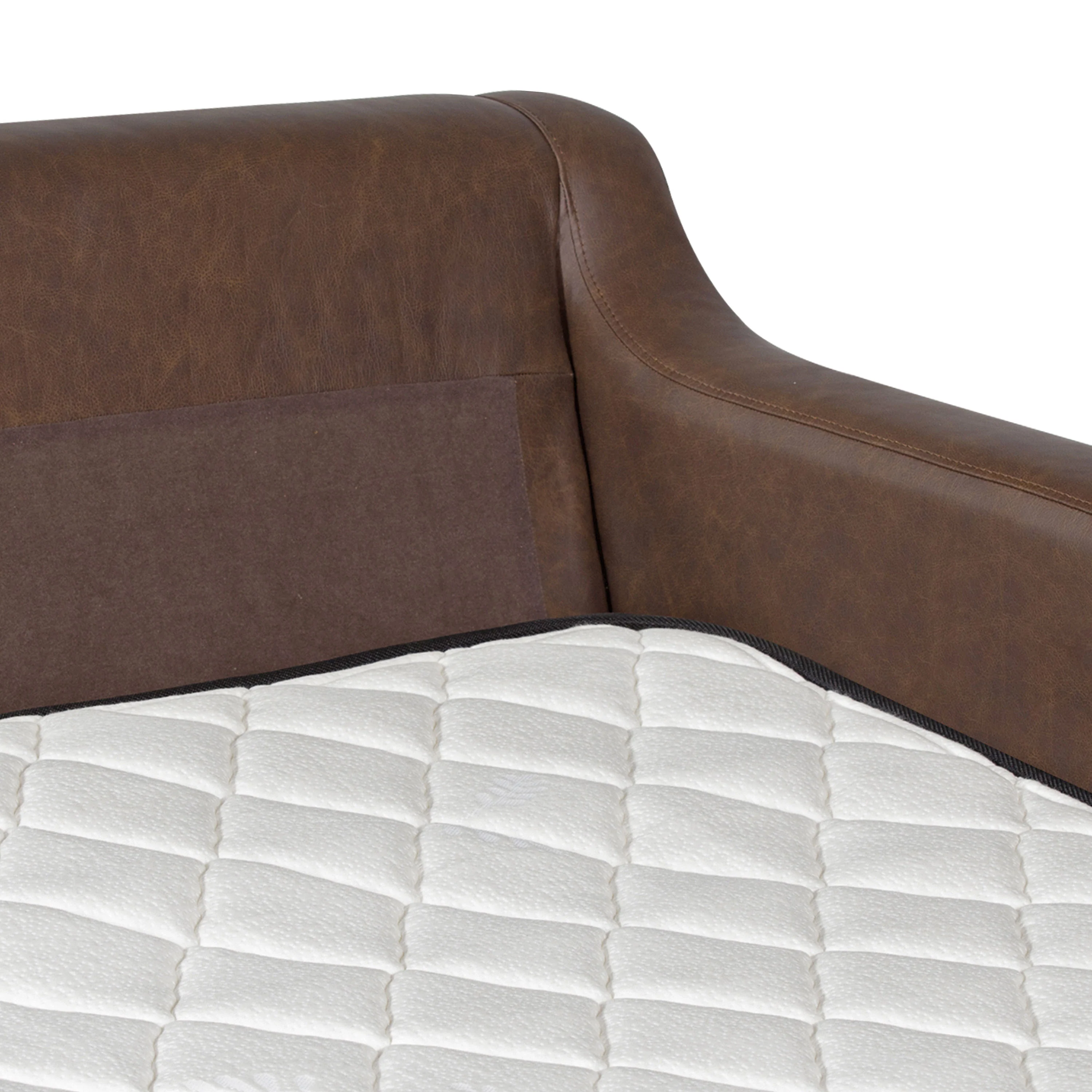 Harper Leather Pull-Out Convertible Sleeper Sofa (82") | Bridle Brown - Image 14