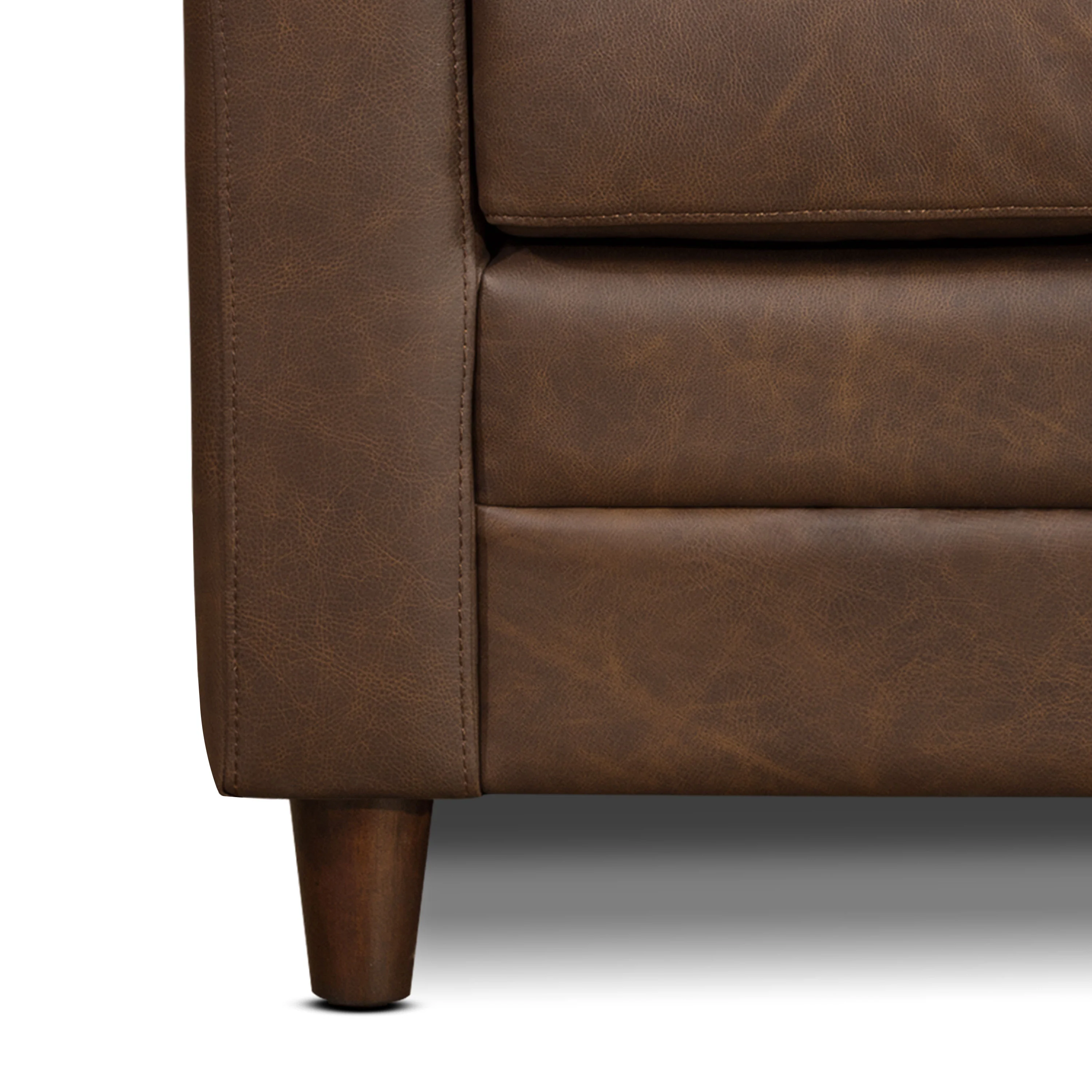 Harper Leather Pull-Out Convertible Sleeper Sofa (82") | Bridle Brown - Image 16