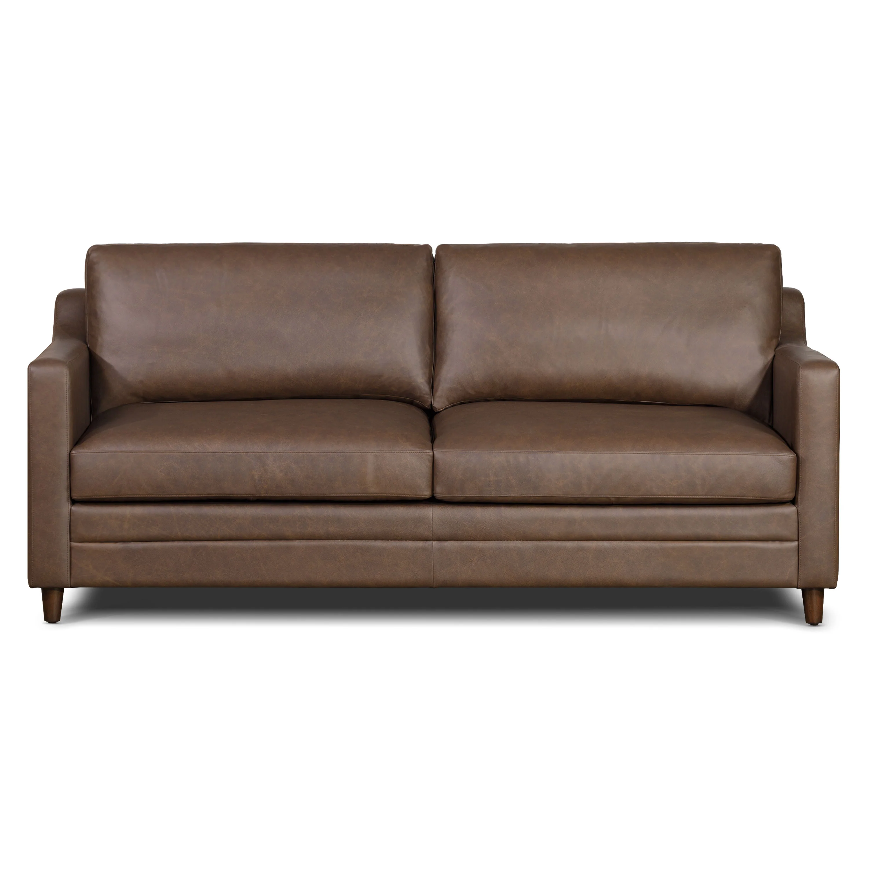 Harper Leather Pull-Out Convertible Sleeper Sofa (82") | Bridle Brown - Image 3