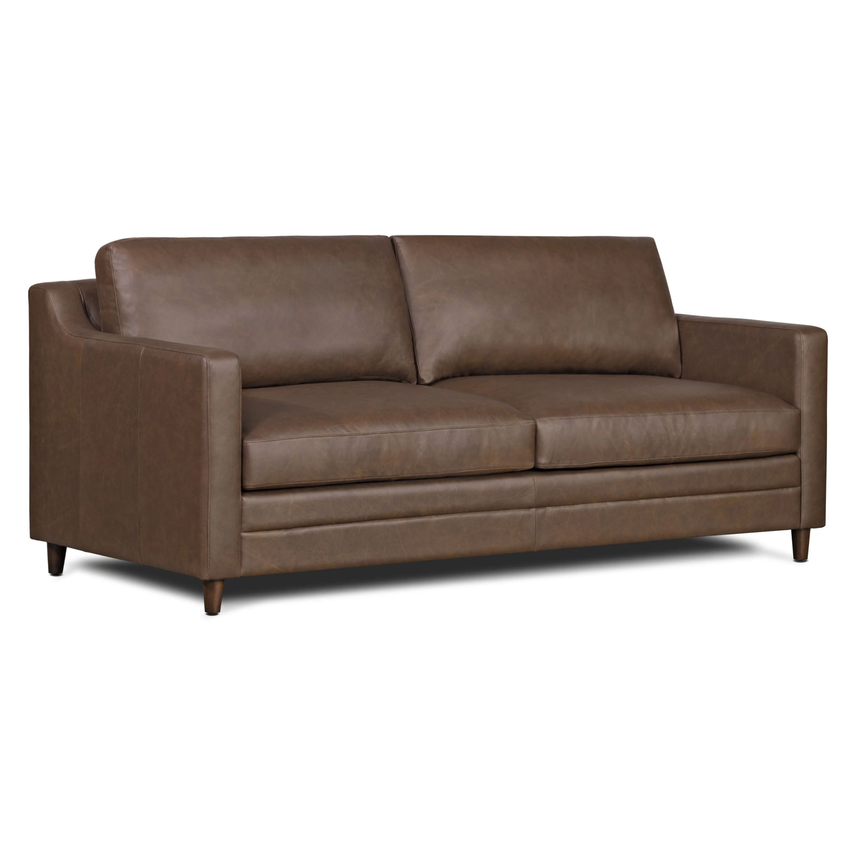 Harper Leather Pull-Out Convertible Sleeper Sofa (82") | Bridle Brown - Image 4
