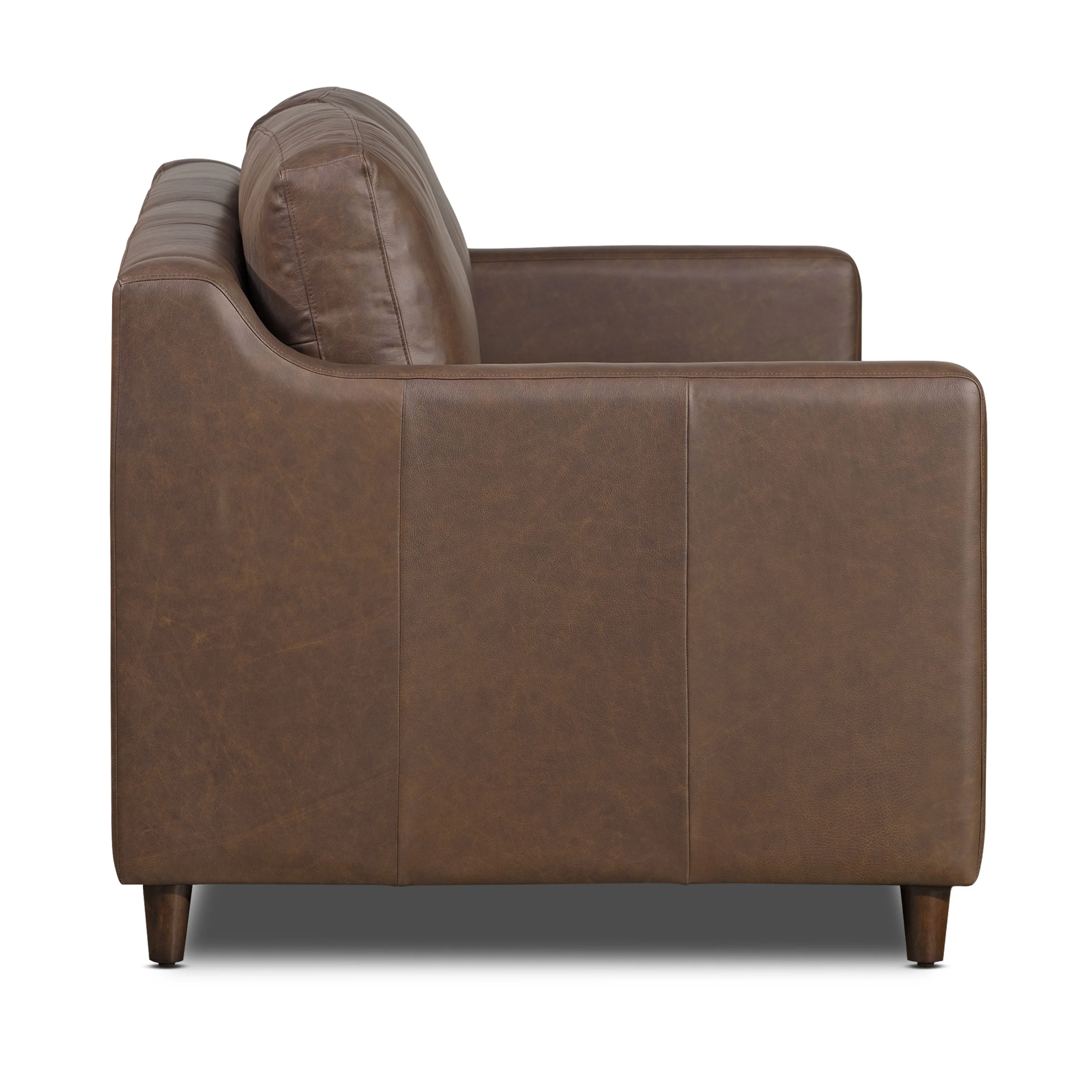 Harper Leather Pull-Out Convertible Sleeper Sofa (82") | Bridle Brown - Image 7