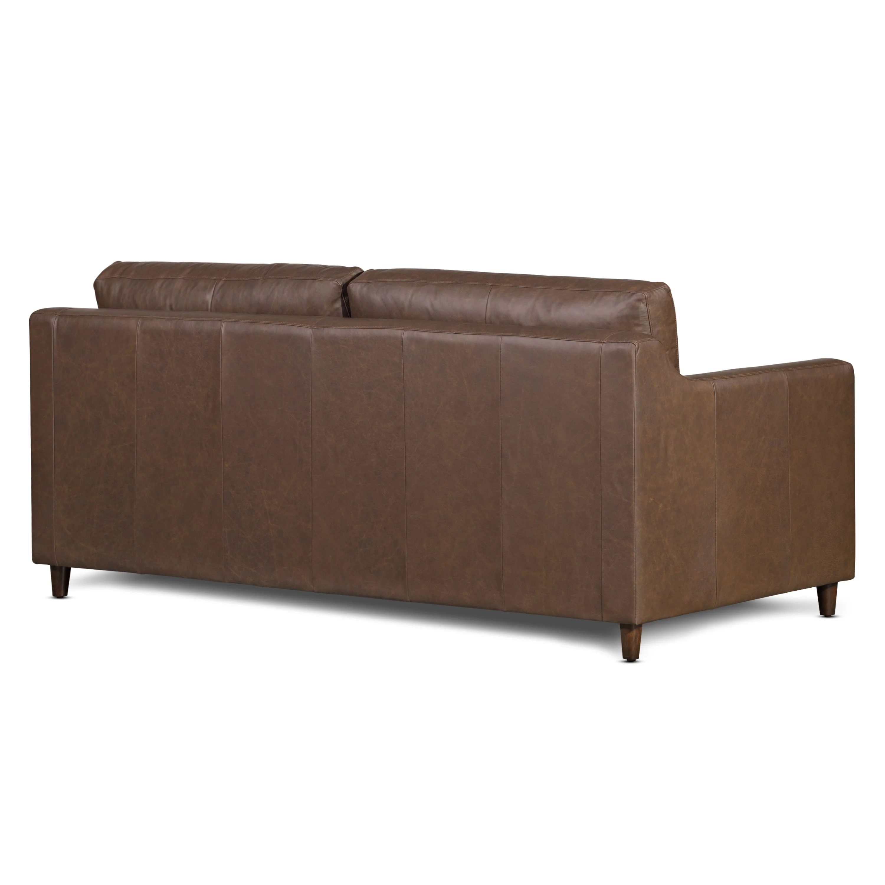 Harper Leather Pull-Out Convertible Sleeper Sofa (82") | Bridle Brown - Image 8