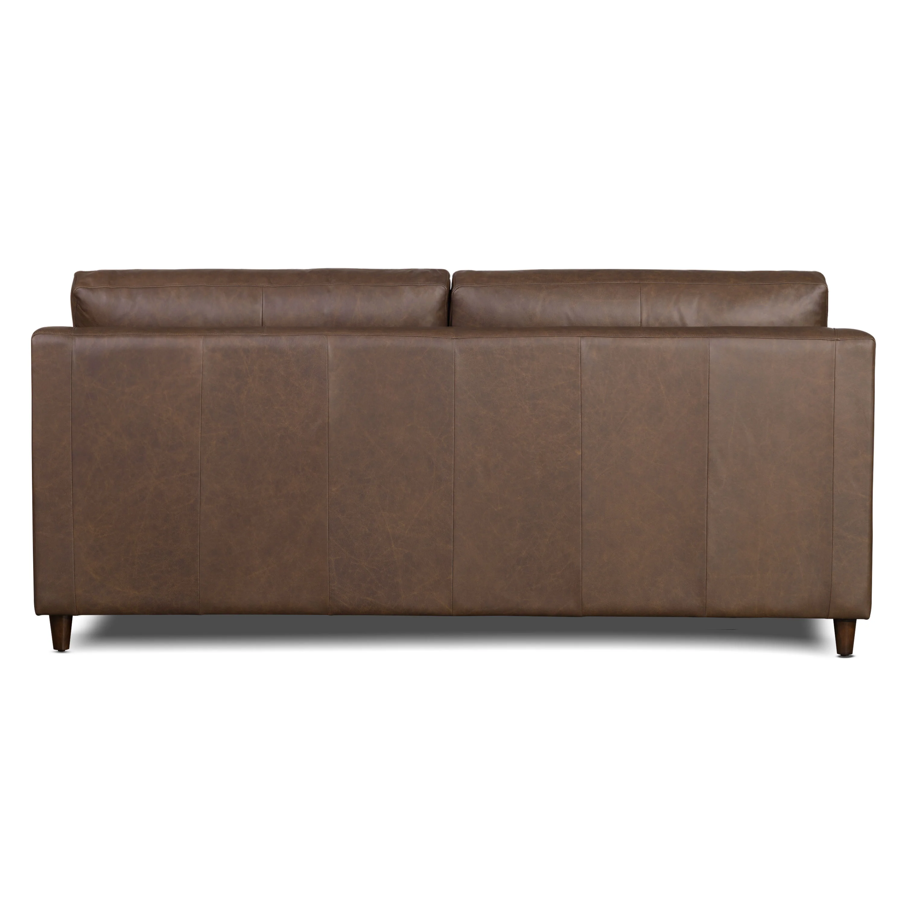 Harper Leather Pull-Out Convertible Sleeper Sofa (82") | Bridle Brown - Image 9