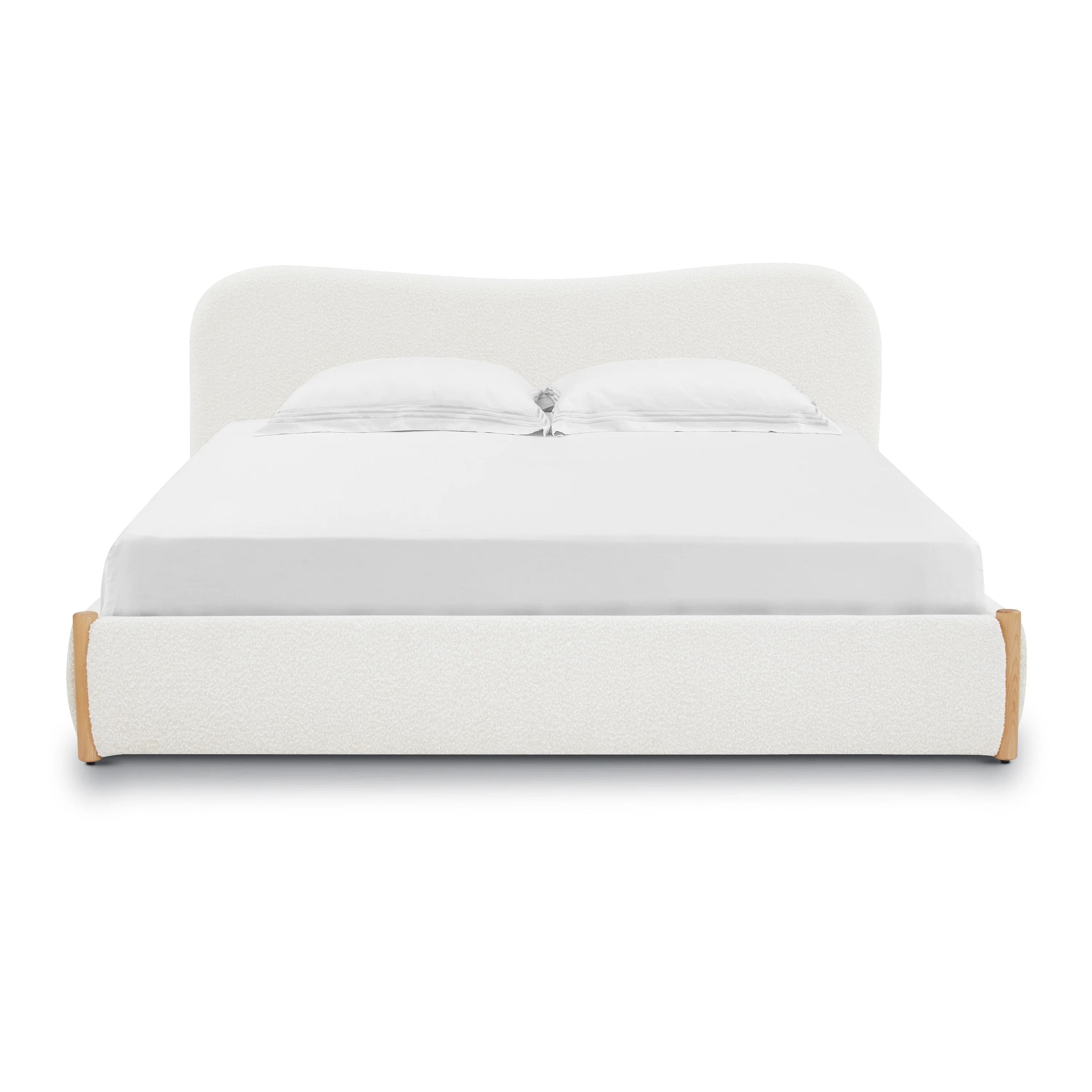 Hayde Bed | Froth White Boucle - Image 2