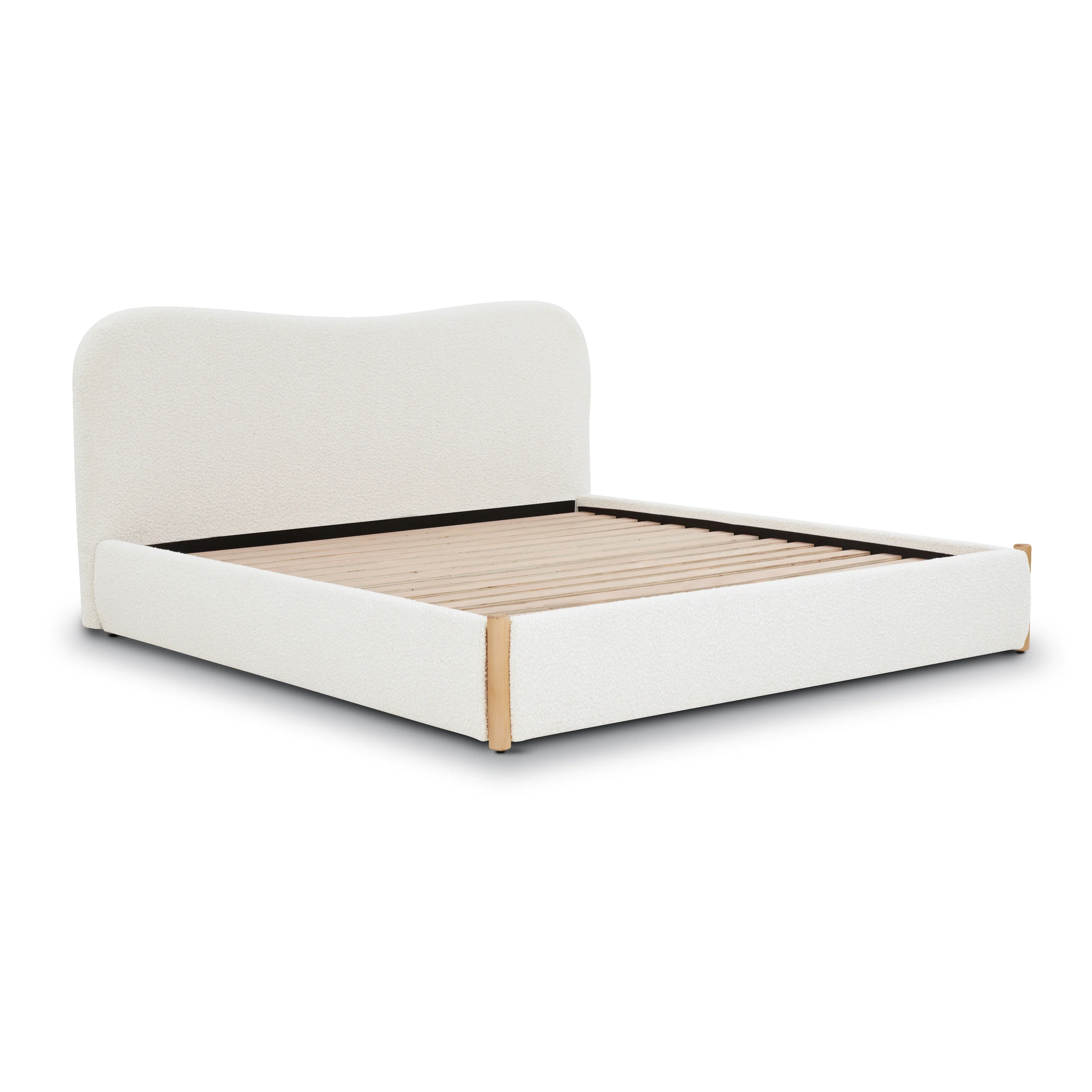 Hayde Bed | Froth White Boucle - Image 4