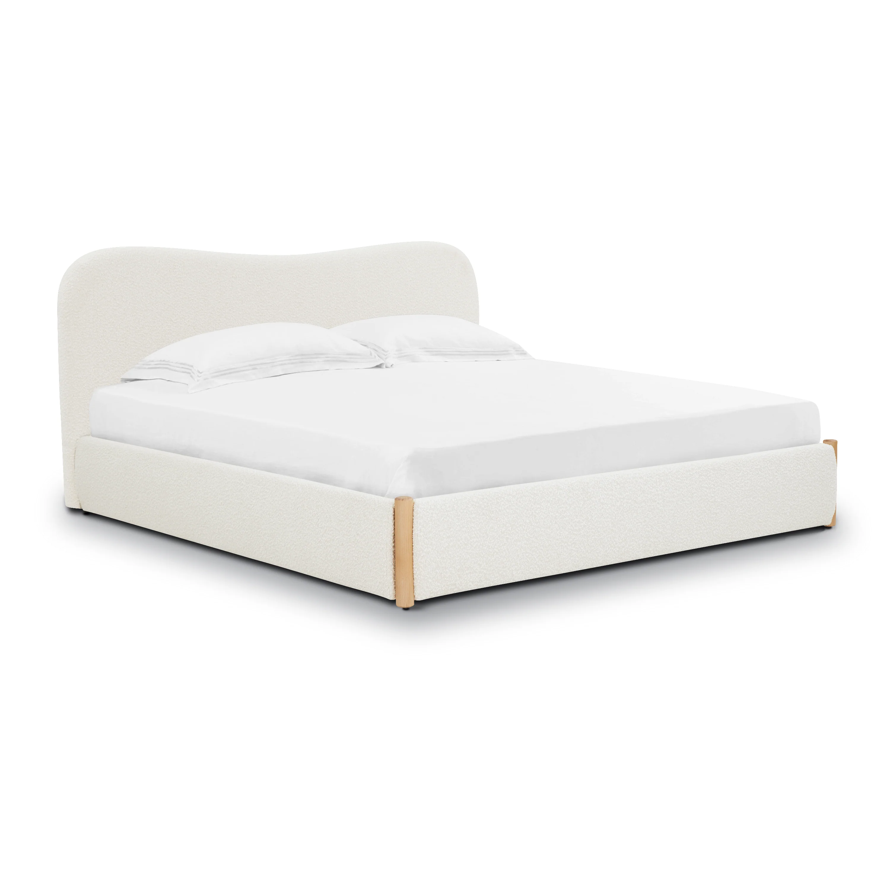 Hayde Bed | Froth White Boucle - Image 5