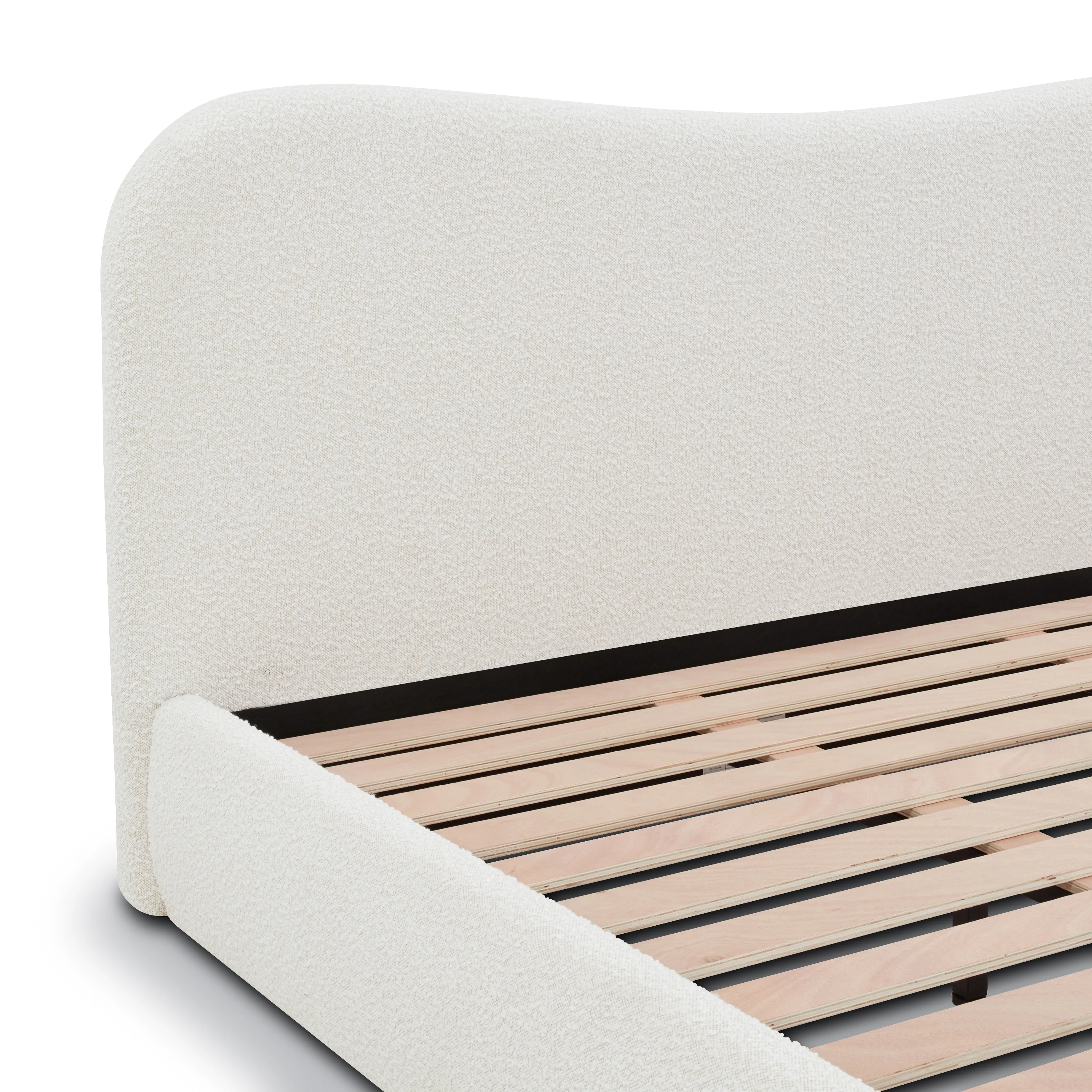 Hayde Bed | Froth White Boucle - Image 8