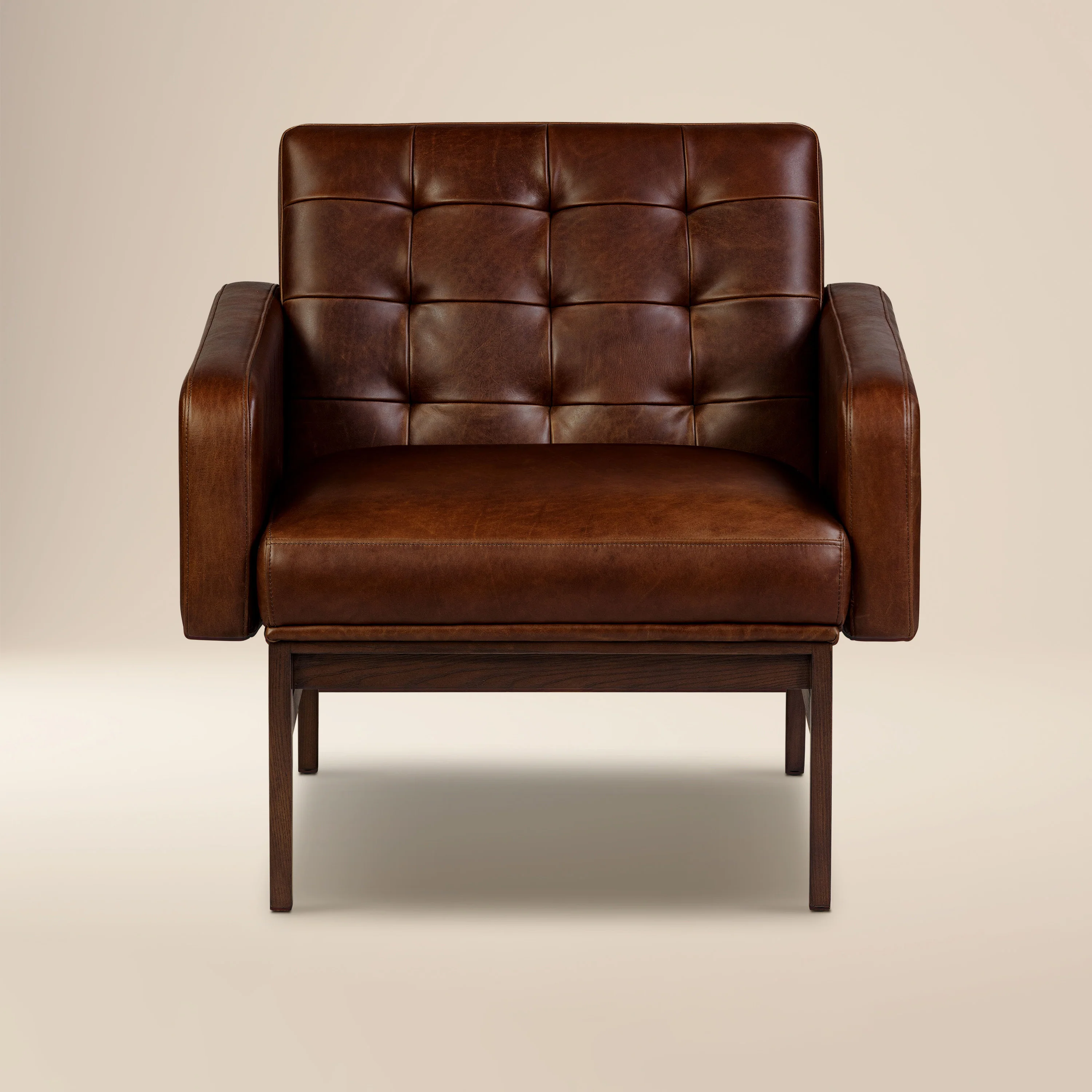 Herstal Leather Lounge Chair | Oscuro Brown