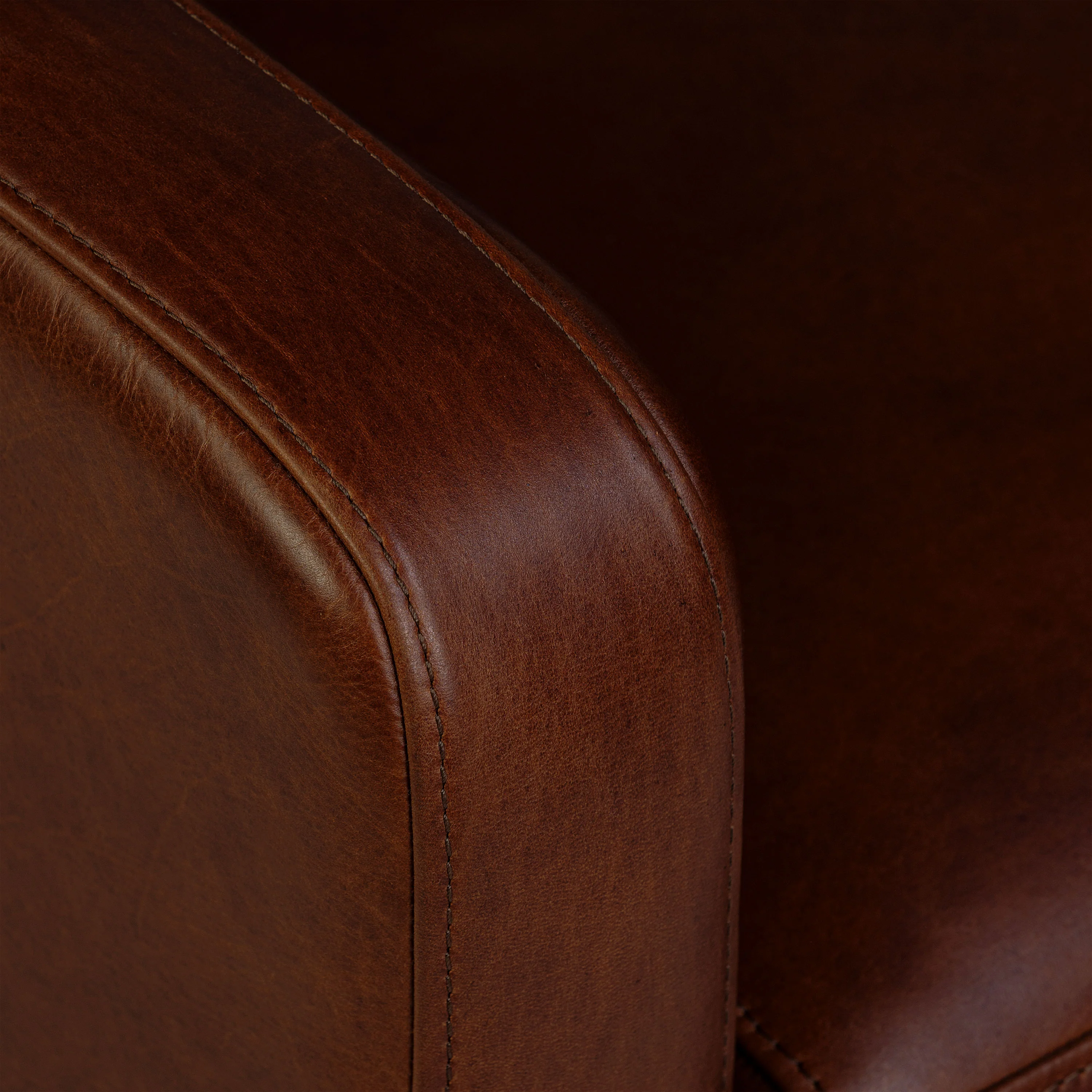 Herstal Leather Lounge Chair | Oscuro Brown - Image 13