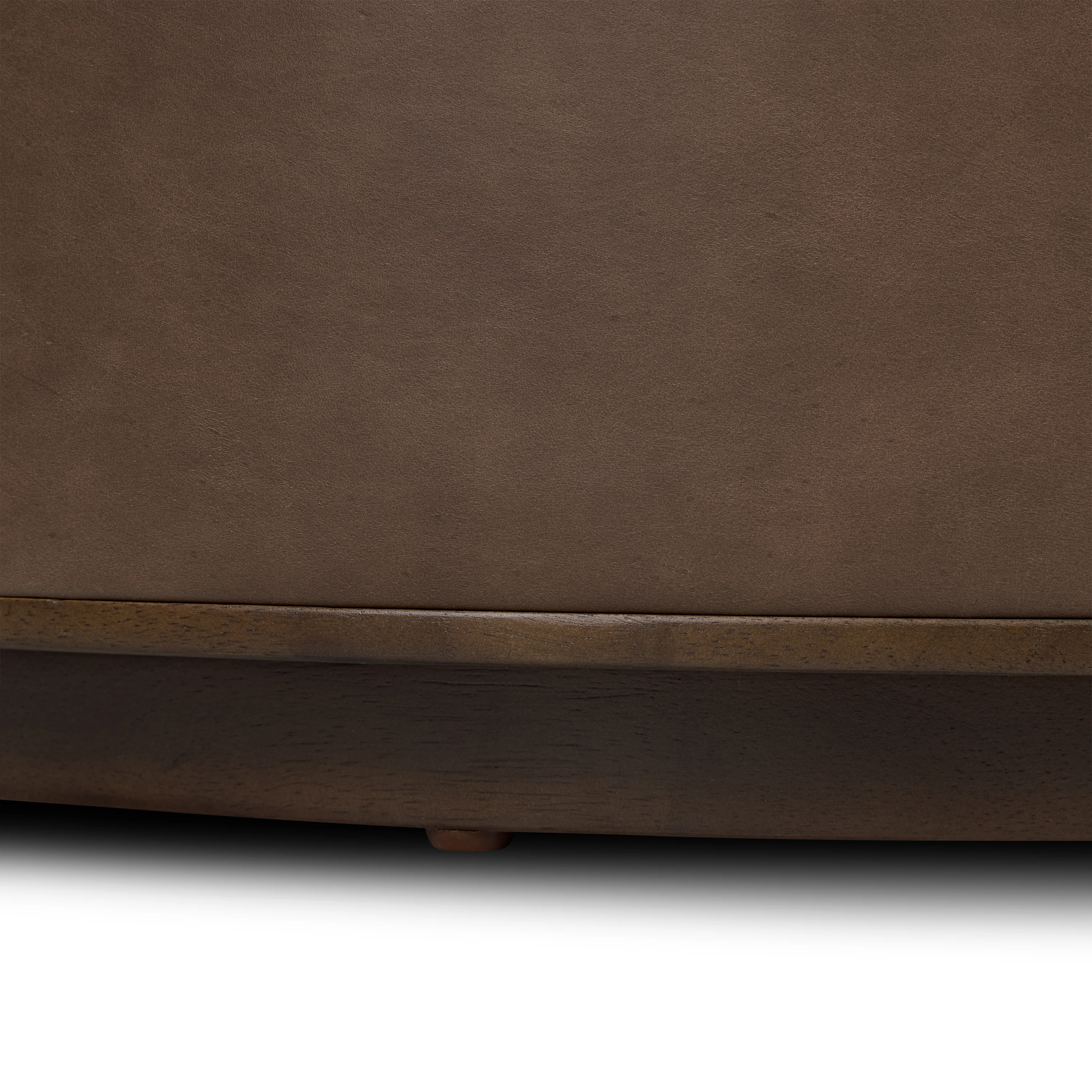 Herve Leather Storage Ottoman | Cocoa Brown - Image 11