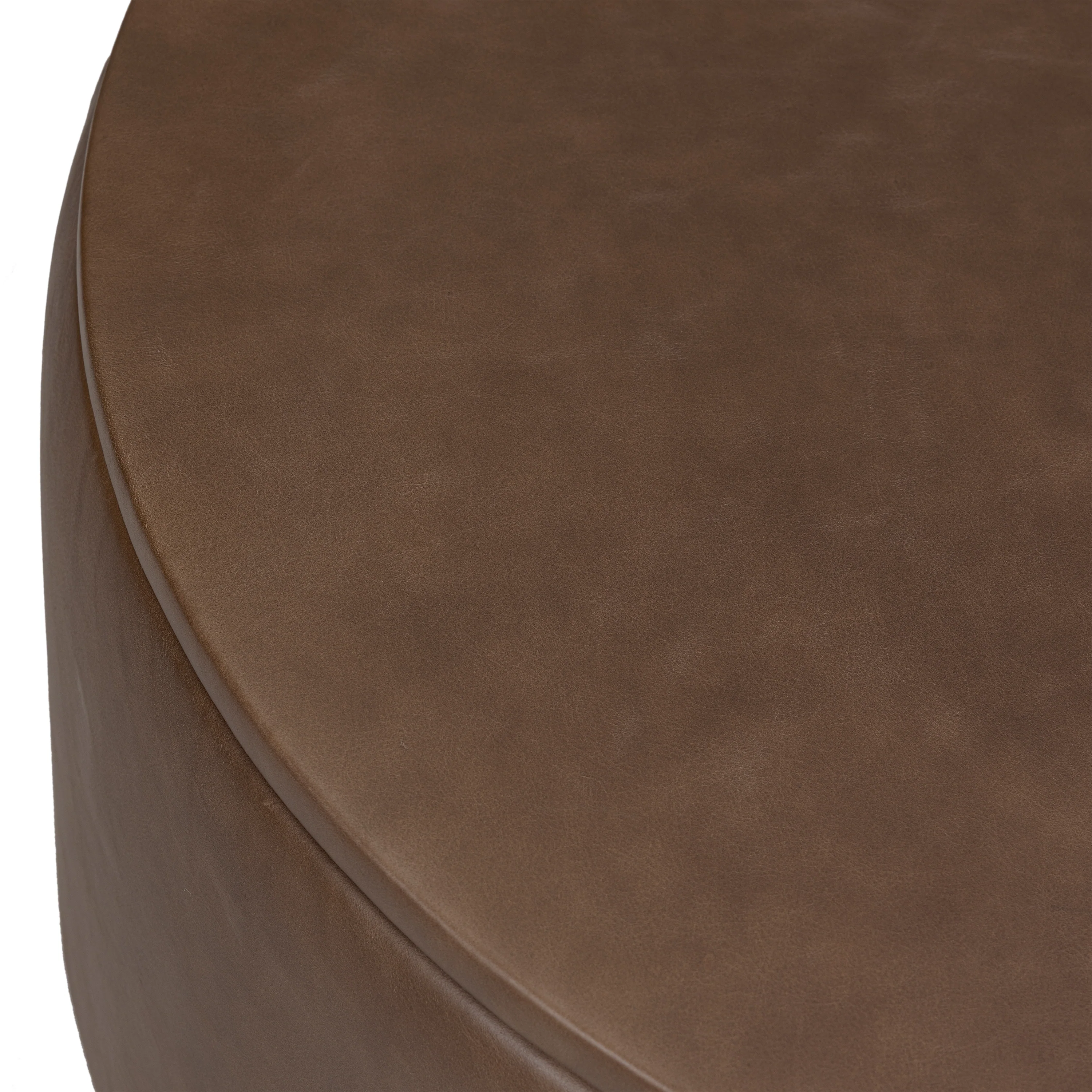 Herve Leather Storage Ottoman | Cocoa Brown - Image 14