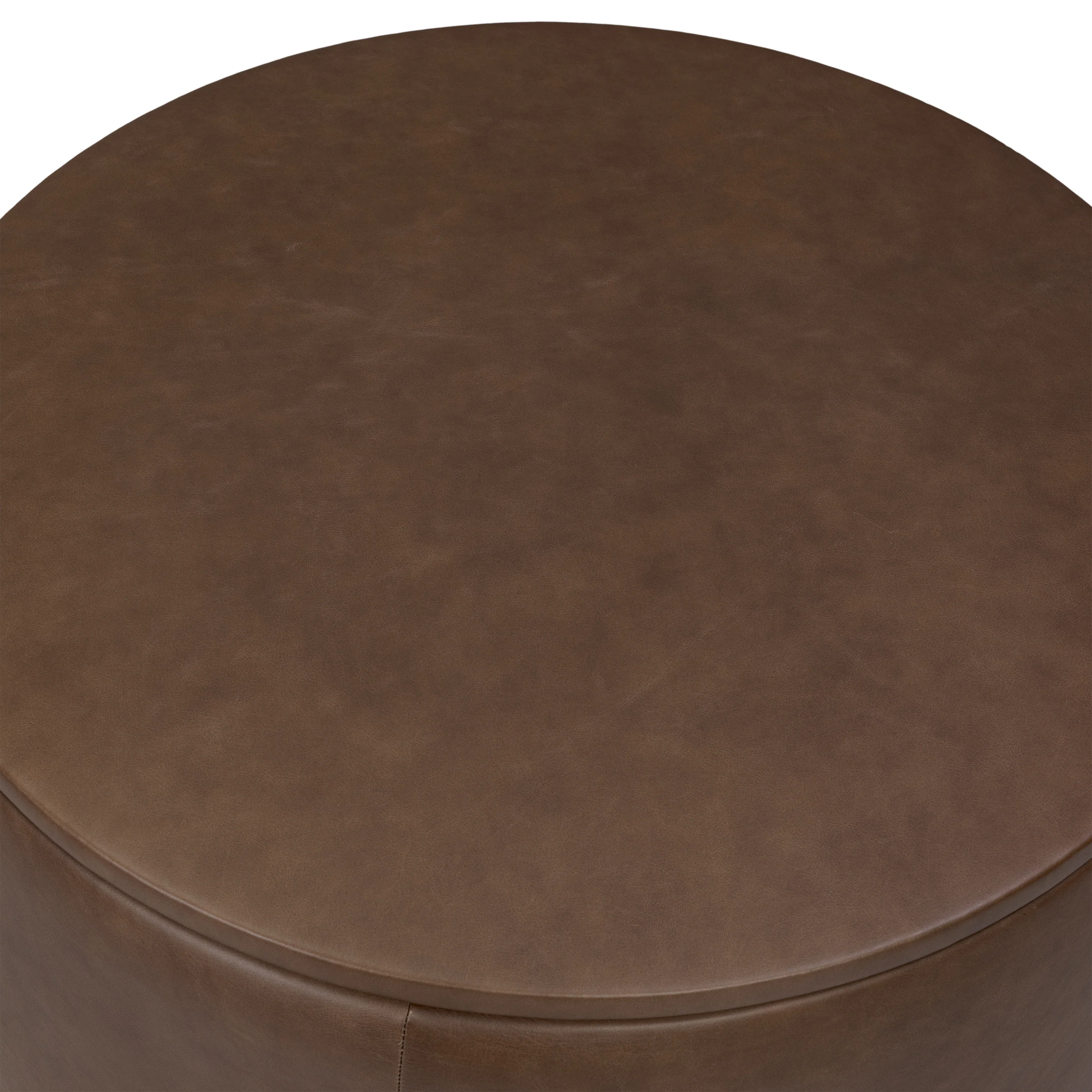Herve Leather Storage Ottoman | Cocoa Brown - Image 15