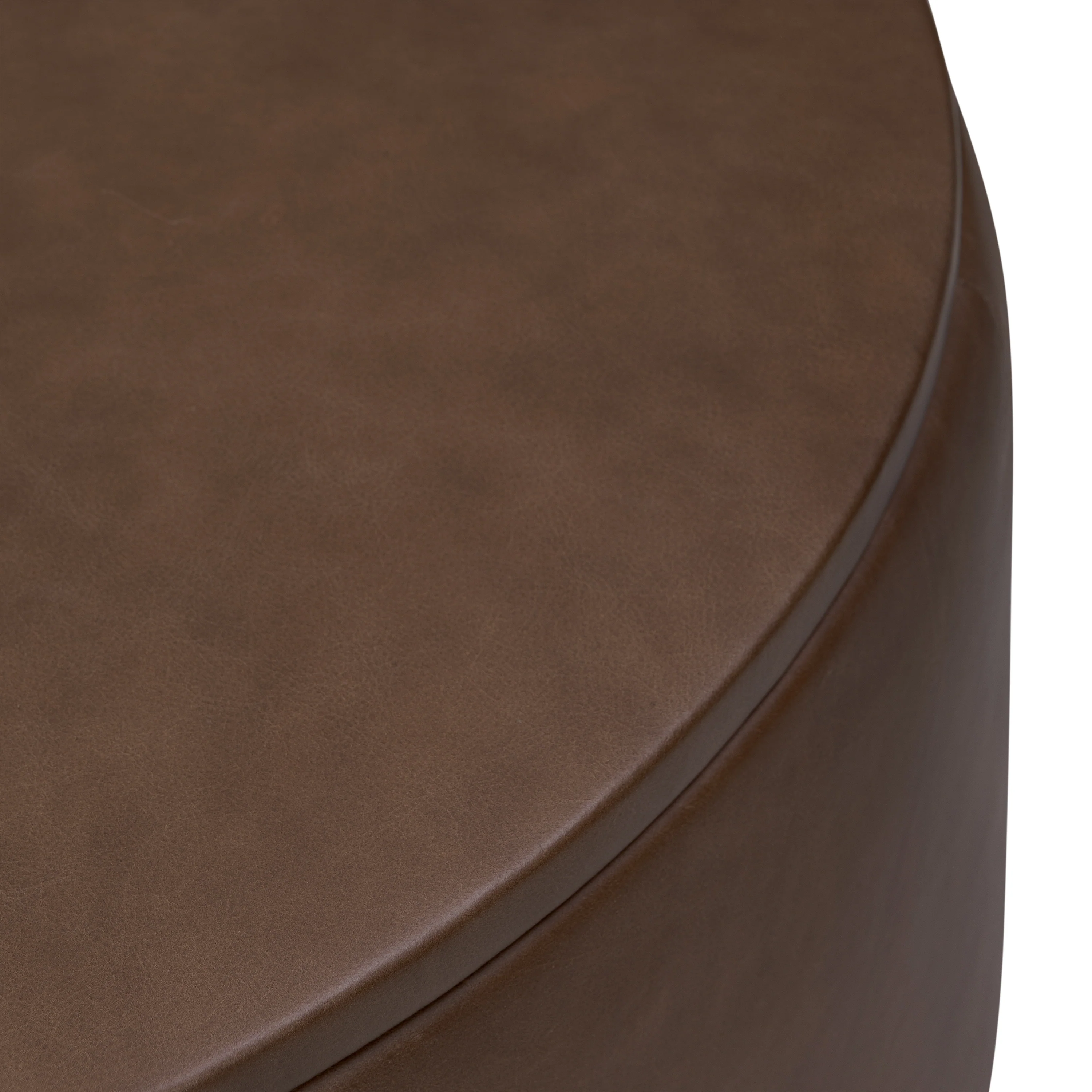 Herve Leather Storage Ottoman | Cocoa Brown - Image 9