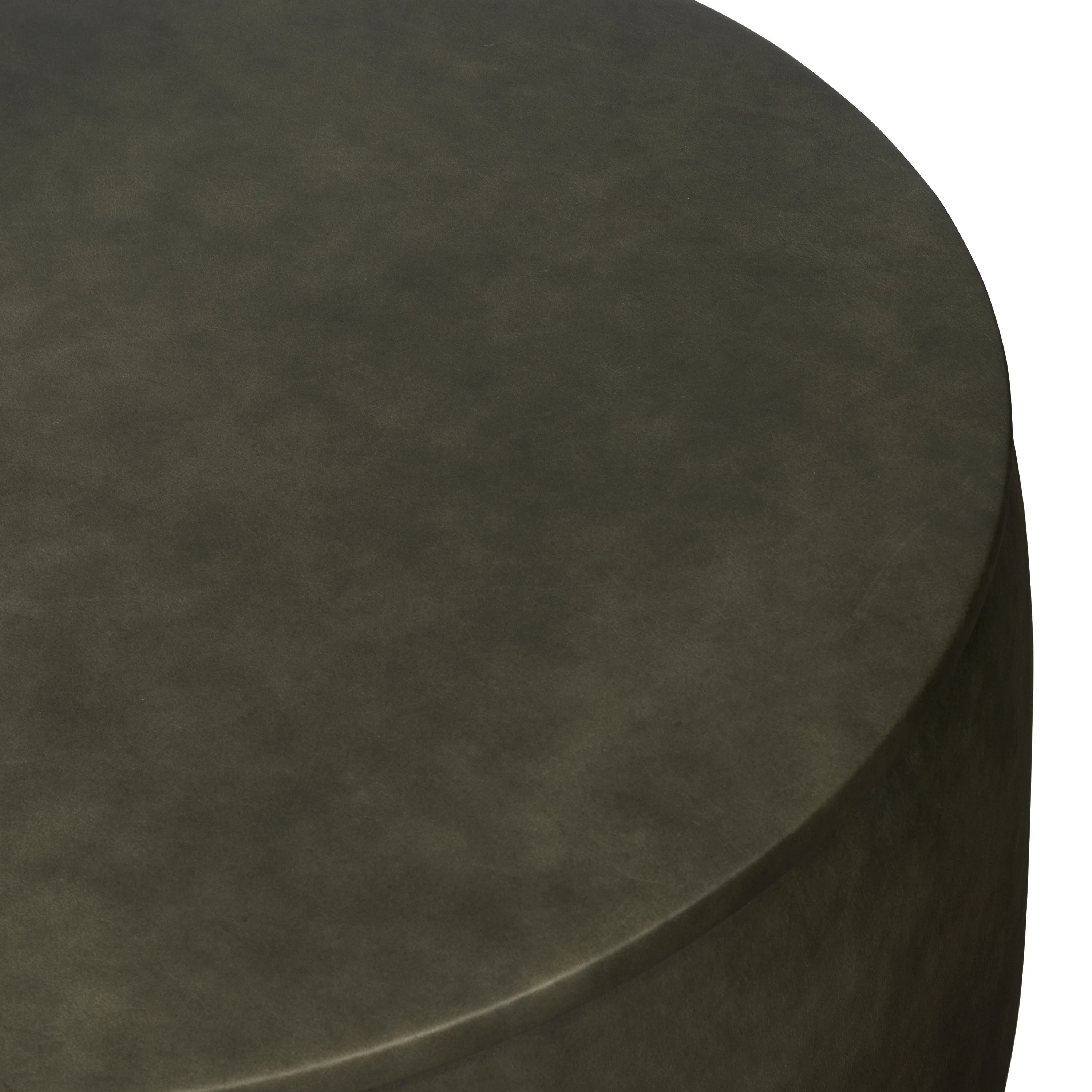 Herve Leather Storage Ottoman | Olivine Green - Image 10