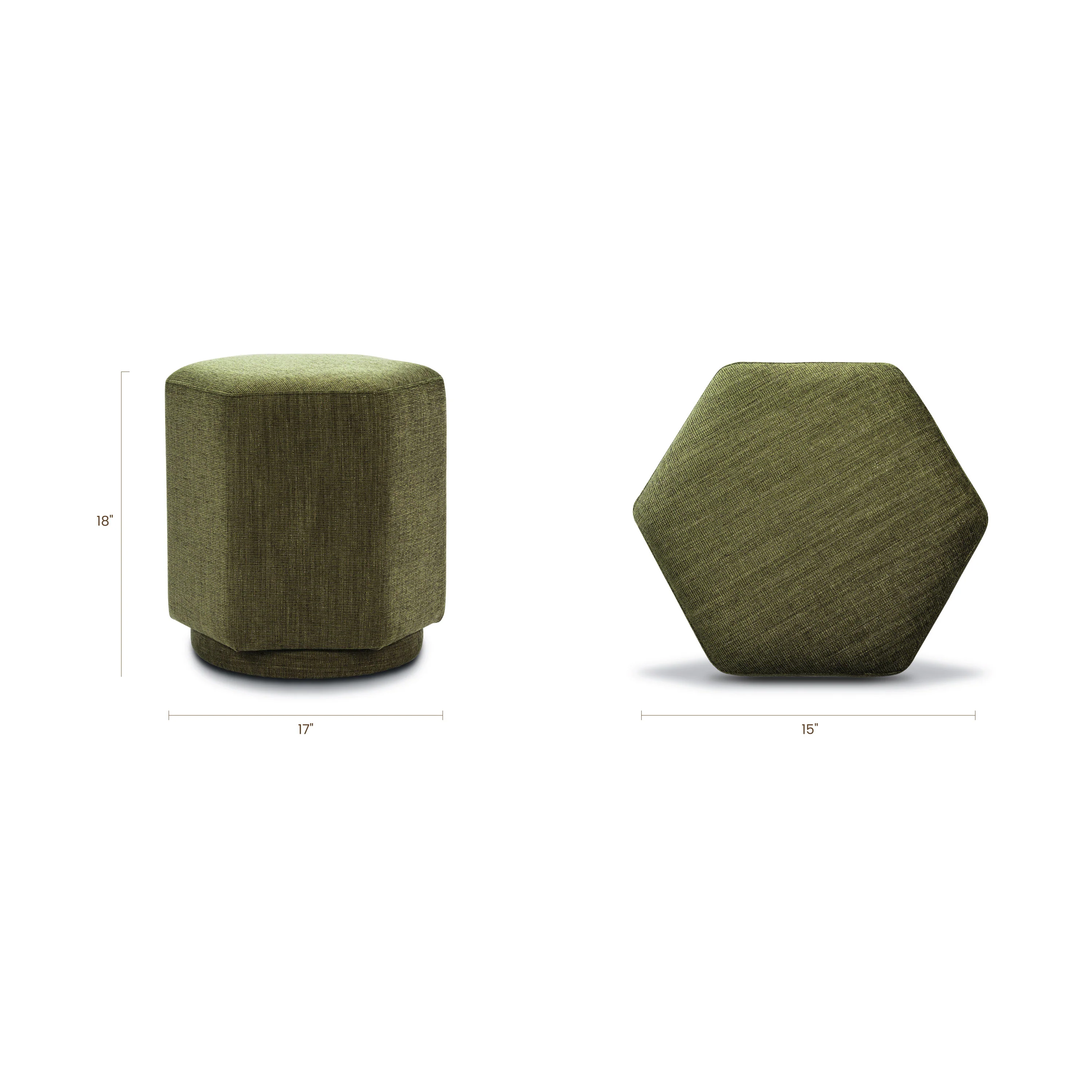Hexad Ottoman | Moss Green - Image 11
