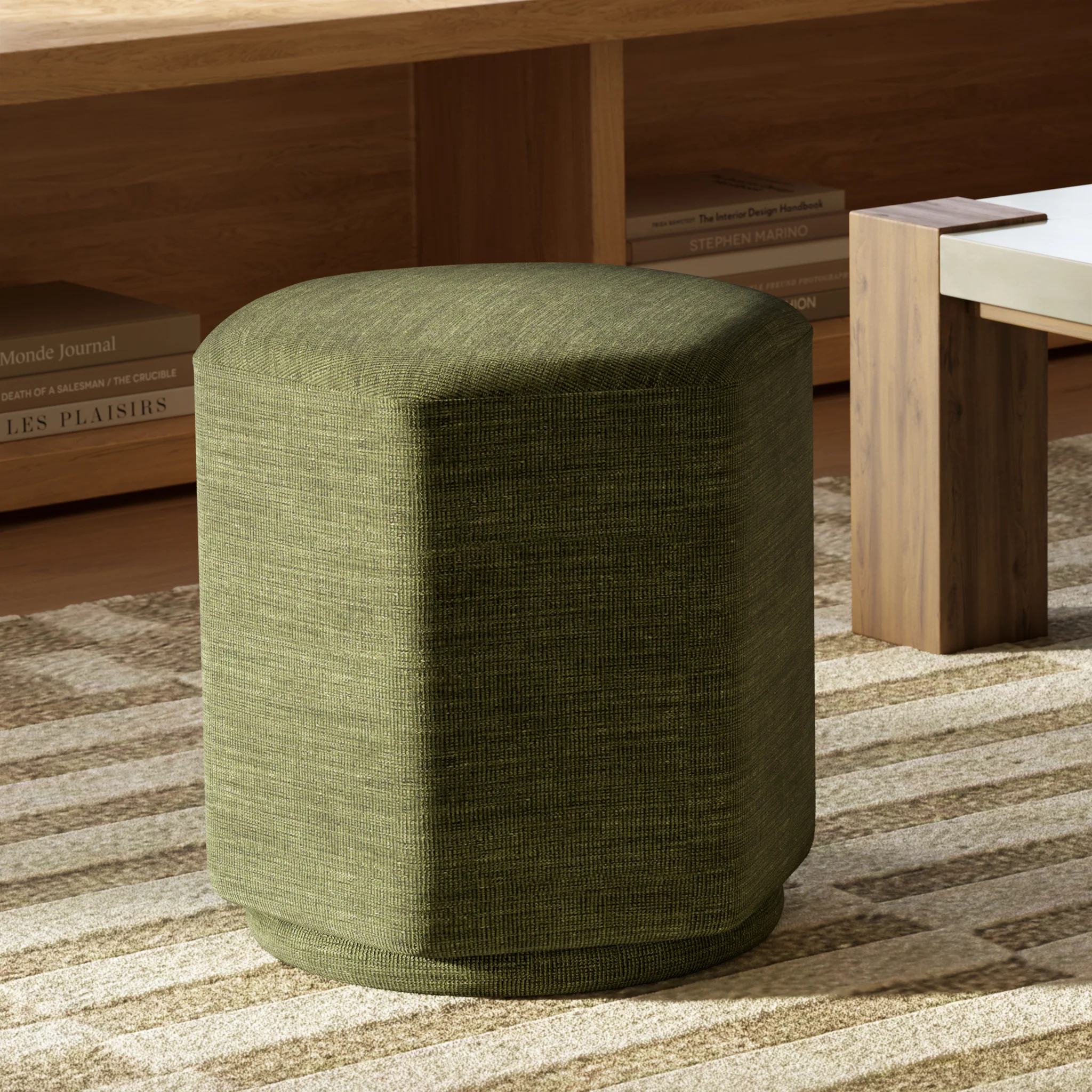 Hexad Ottoman | Moss Green - Image 2