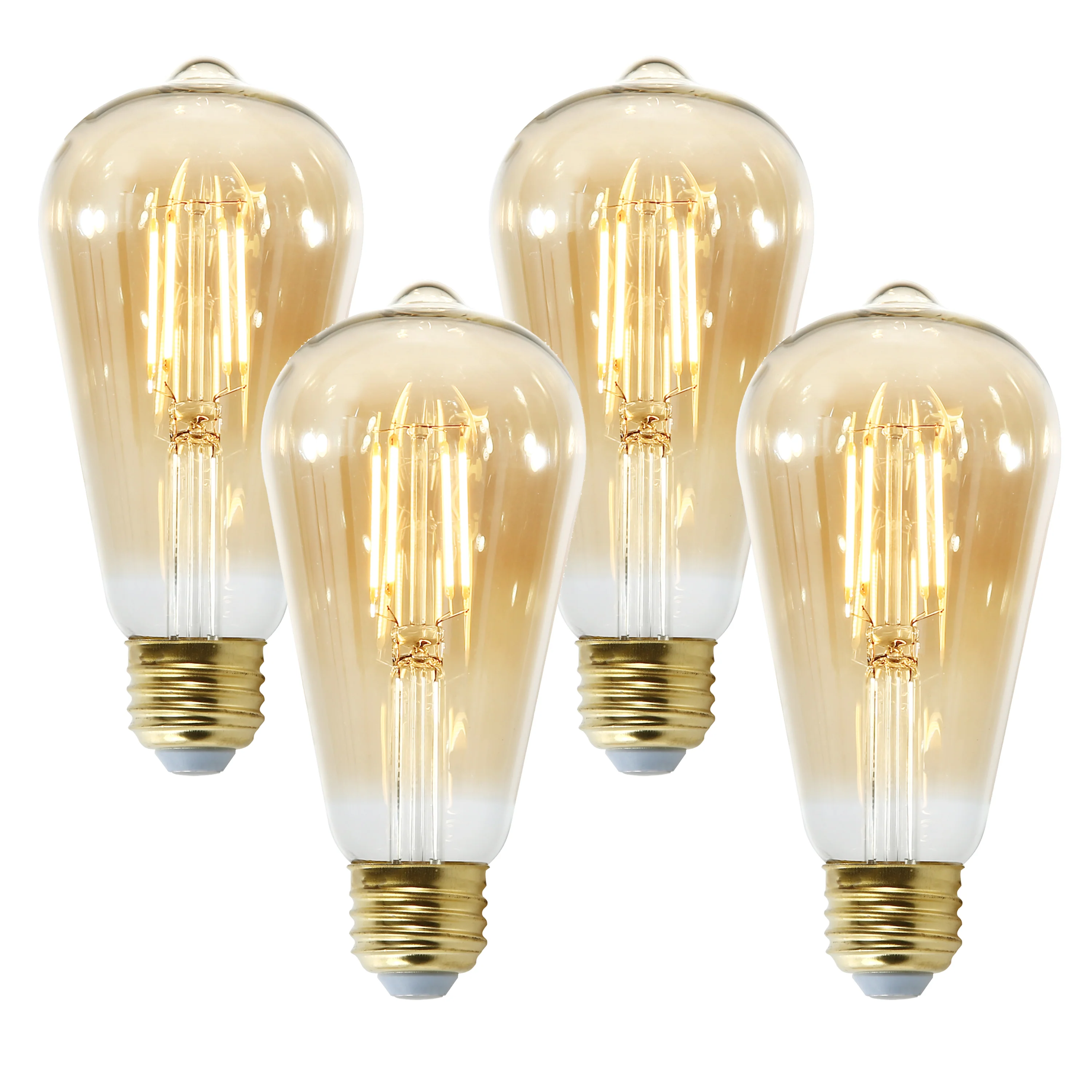 Holland ST21 Amber LED Vintage Filament Light Bulb | Amber | Set of 4 - Image 11