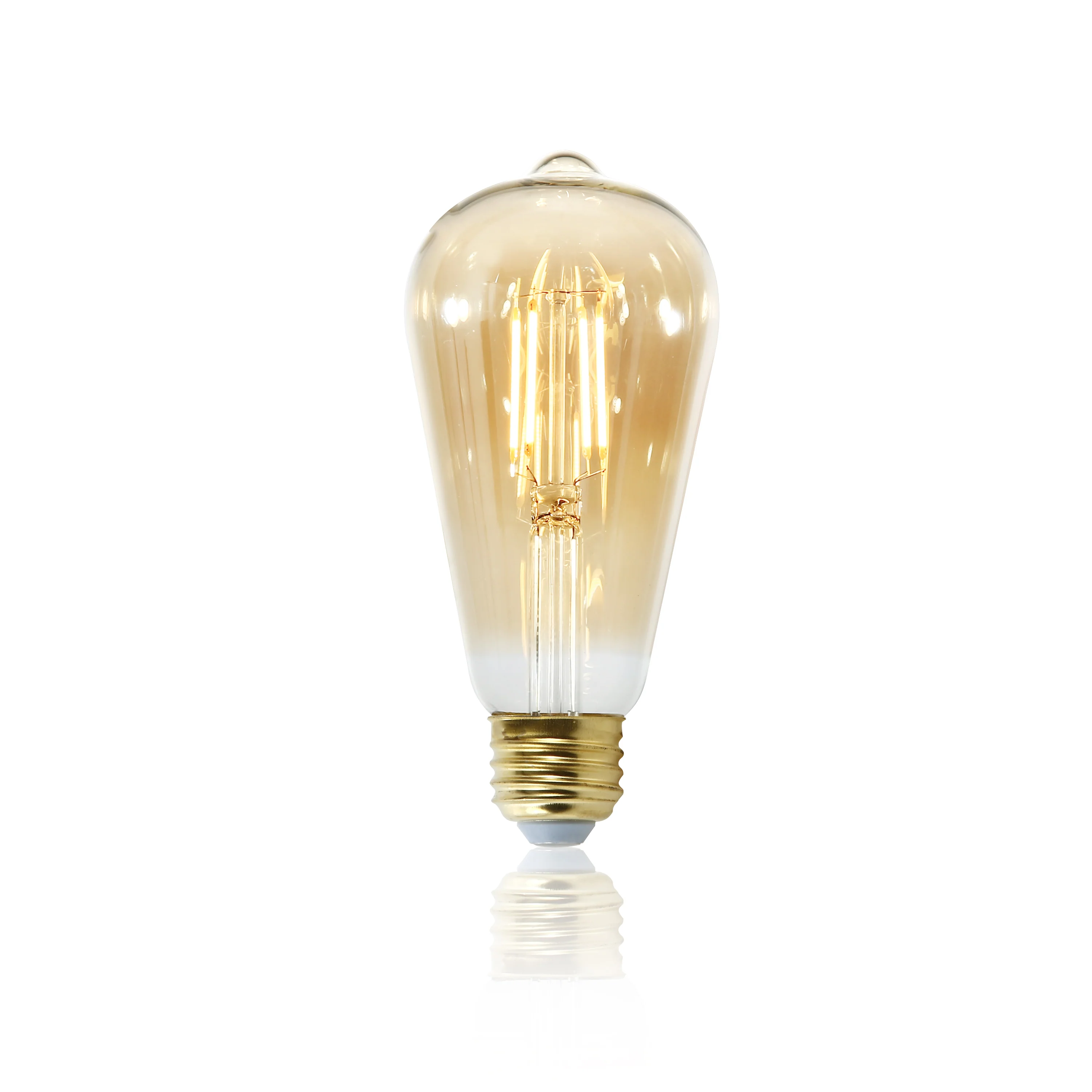 Holland ST21 Amber LED Vintage Filament Light Bulb | Amber | Set of 4 - Image 13