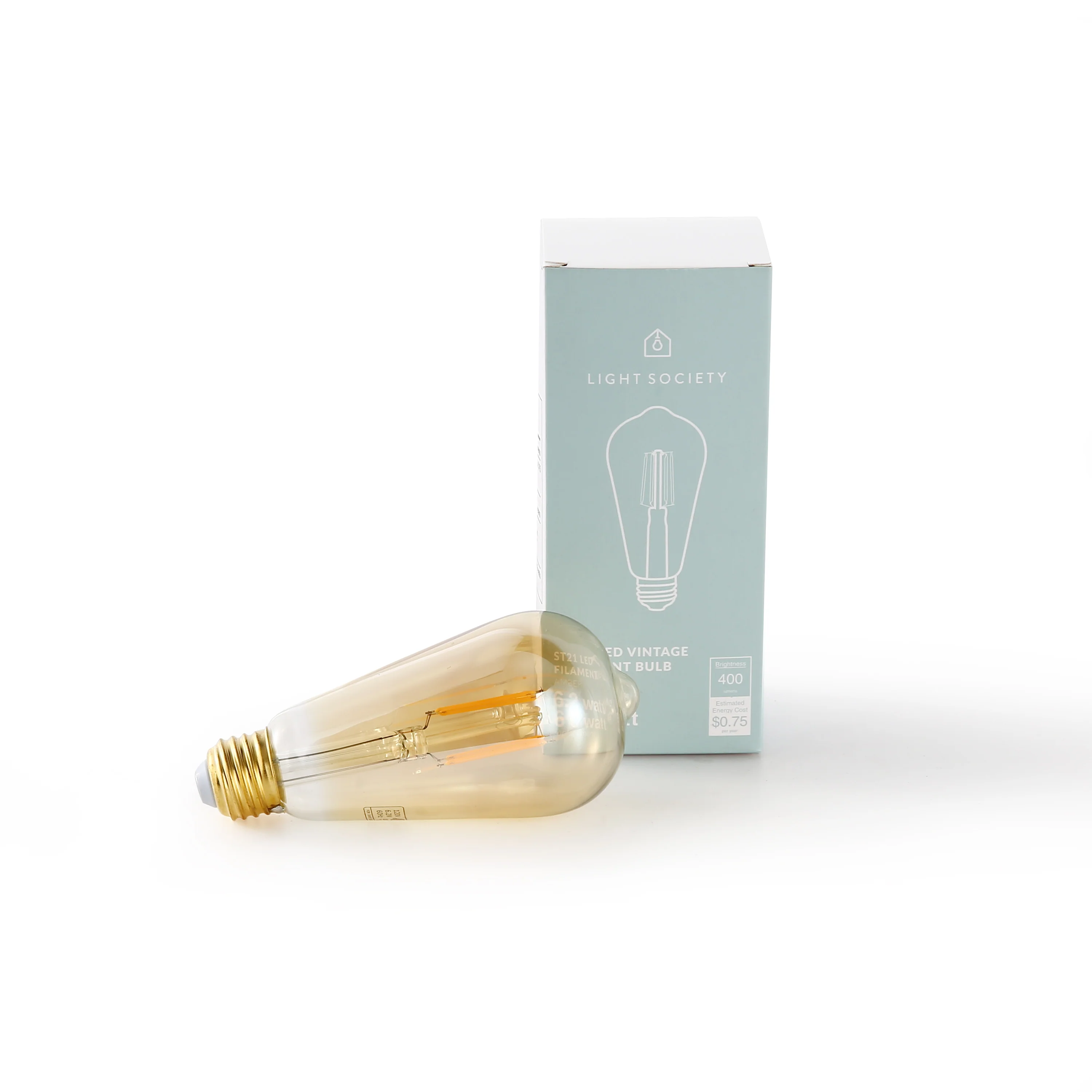 Holland ST21 Amber LED Vintage Filament Light Bulb | Amber | Set of 4 - Image 15